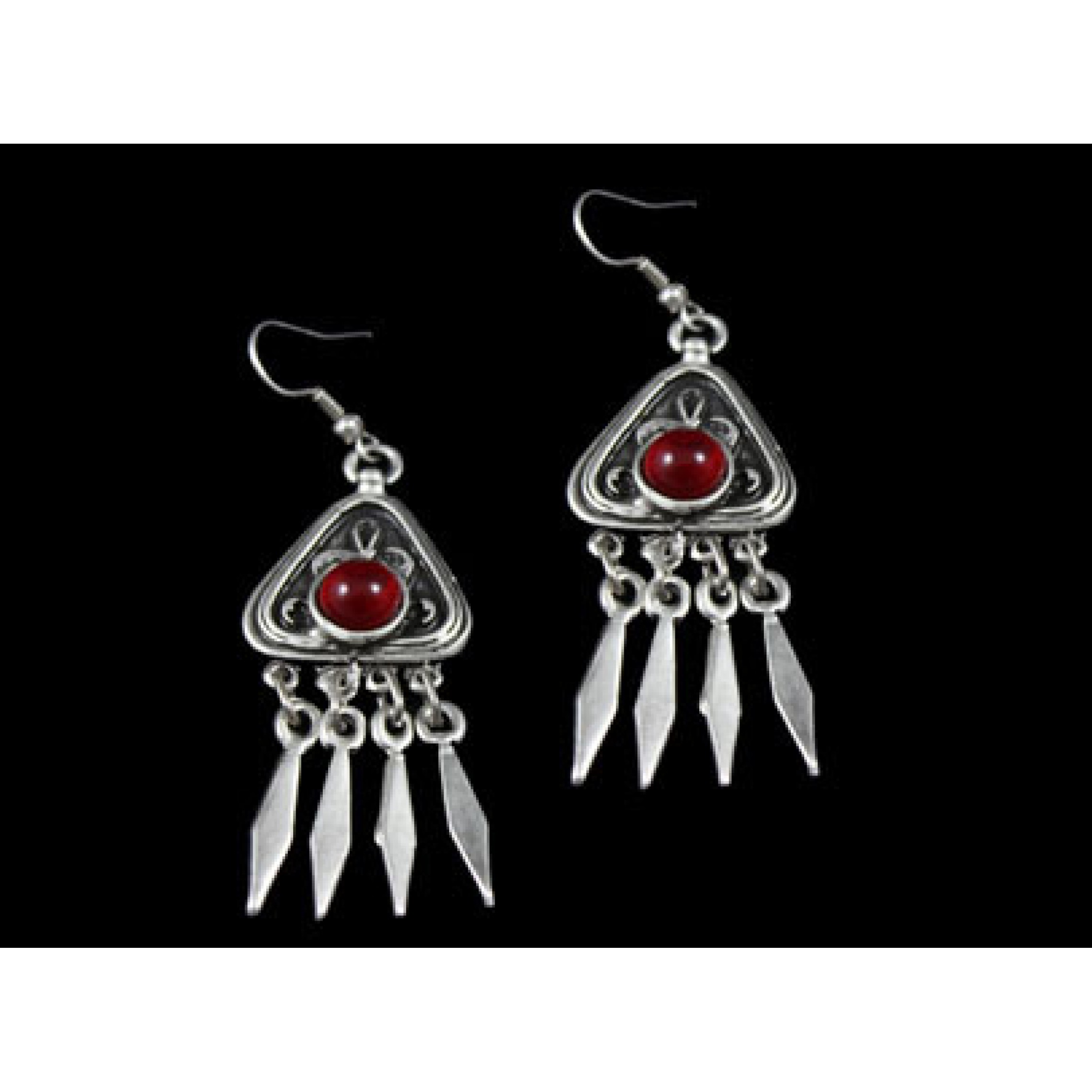 AE-322 - Silver Plated Zamac/Pewter Earrings