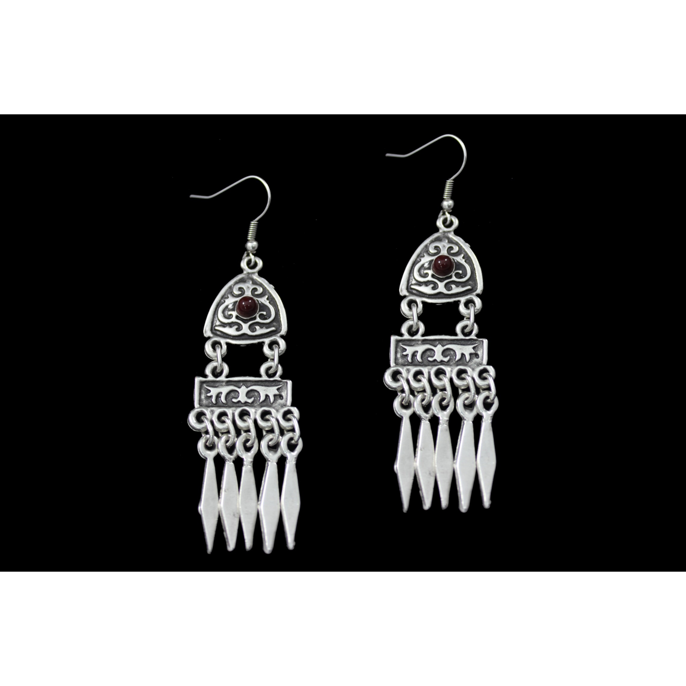 AE-333 - Silver Plated Zamac/Pewter Earrings