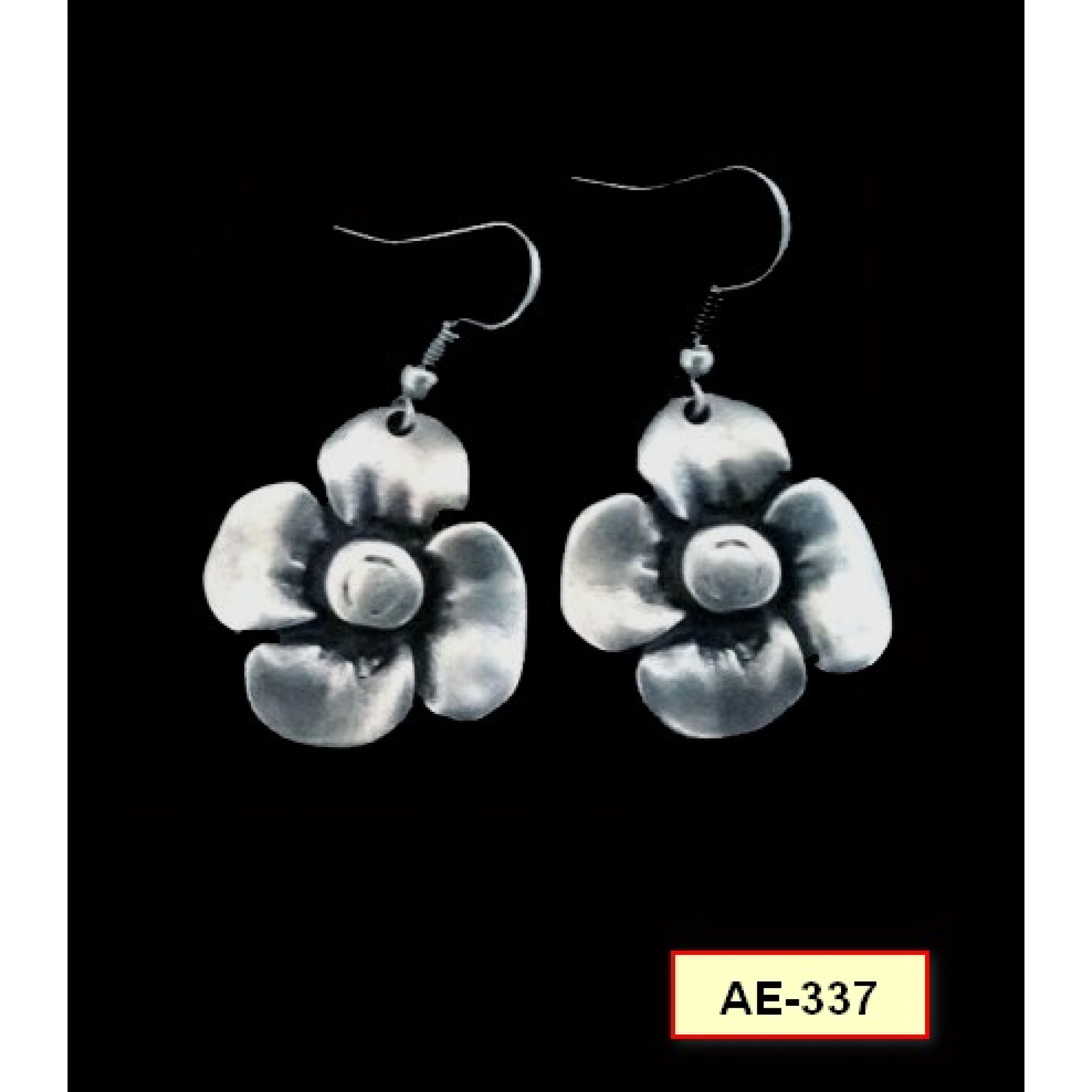 AE-337 - Silver Plated Zamac/Pewter Earrings