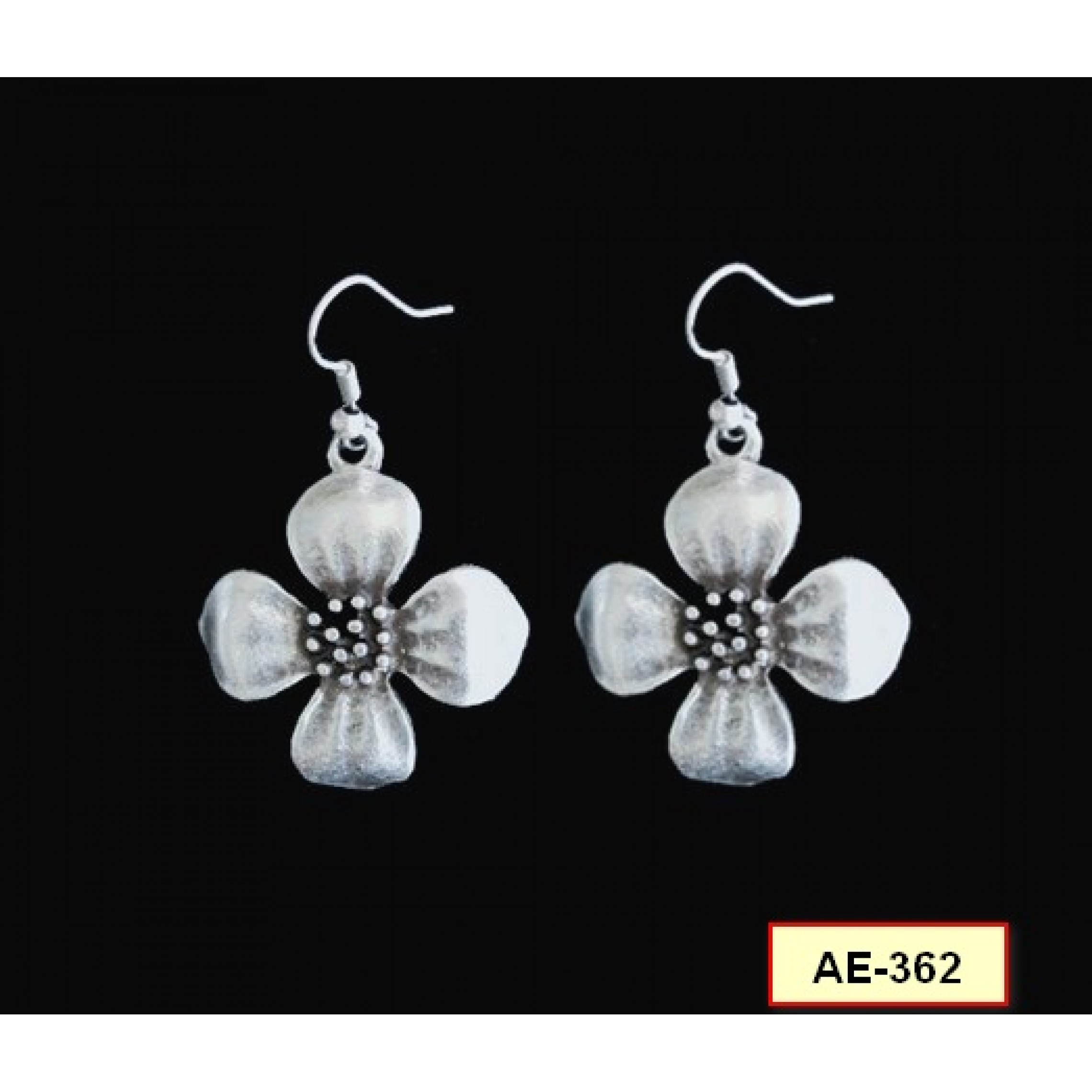 AE-362 - Silver Plated Zamac/Pewter Earrings