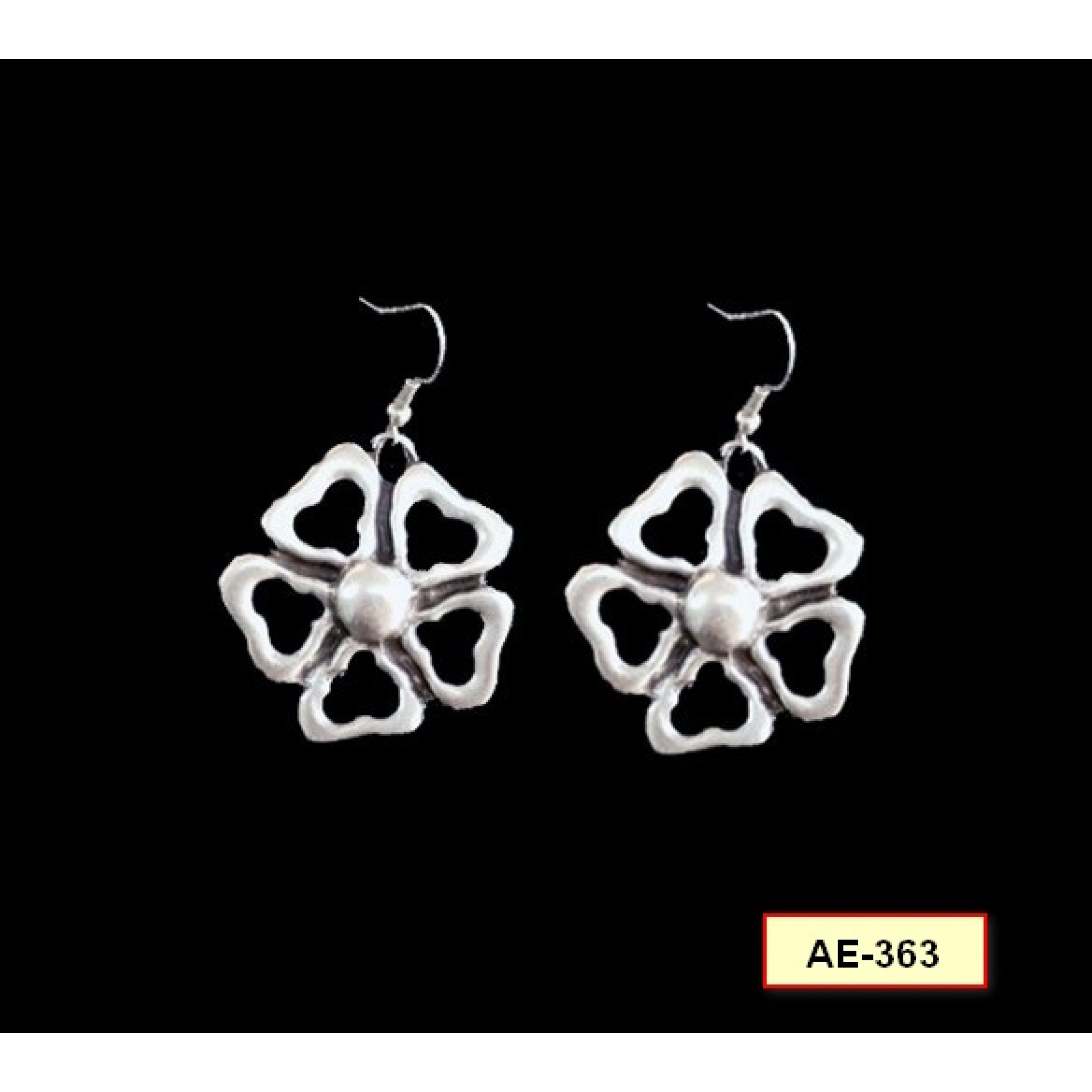 AE-363 - Silver Plated Zamac/Pewter Earrings