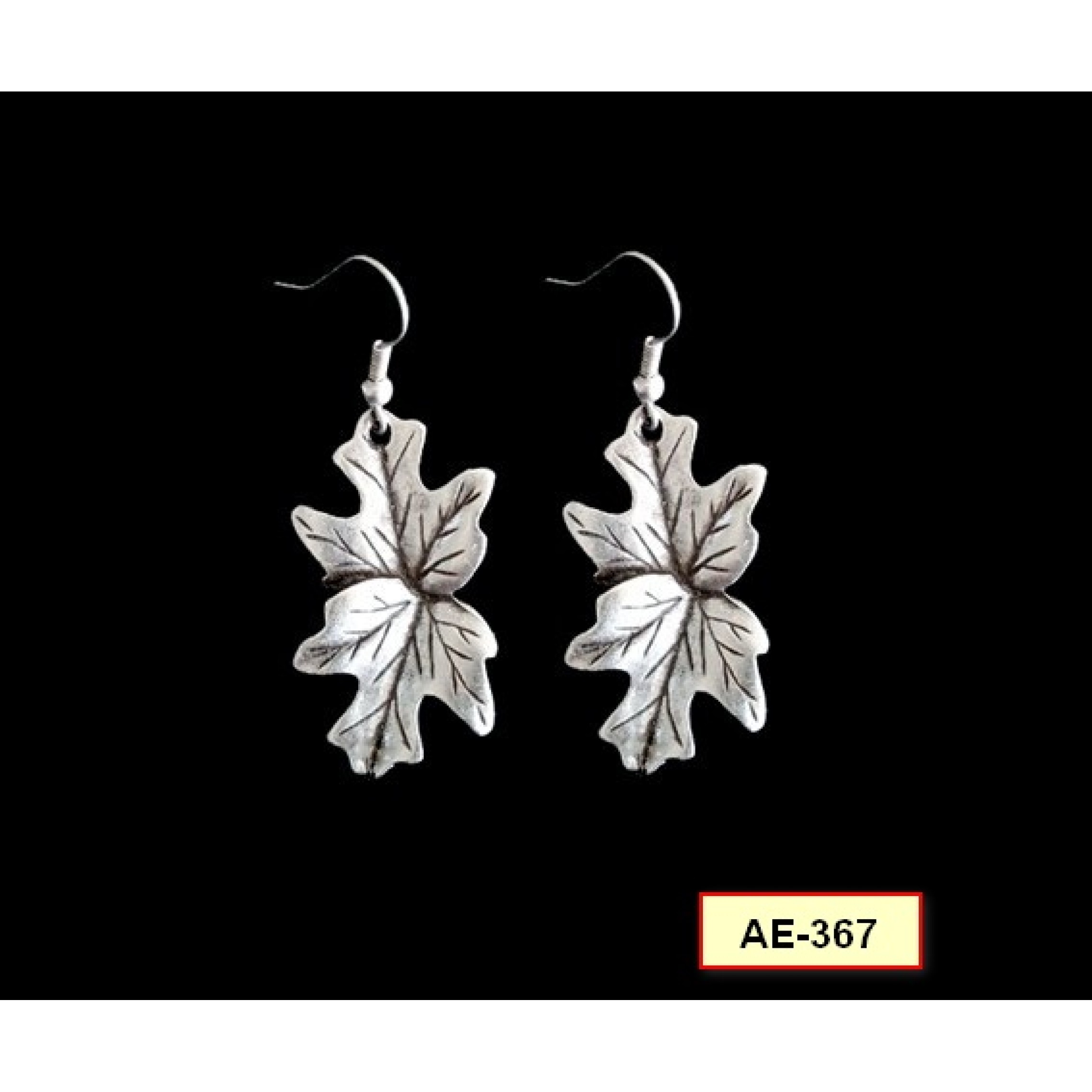 AE-367 - Silver Plated Zamac/Pewter Earrings