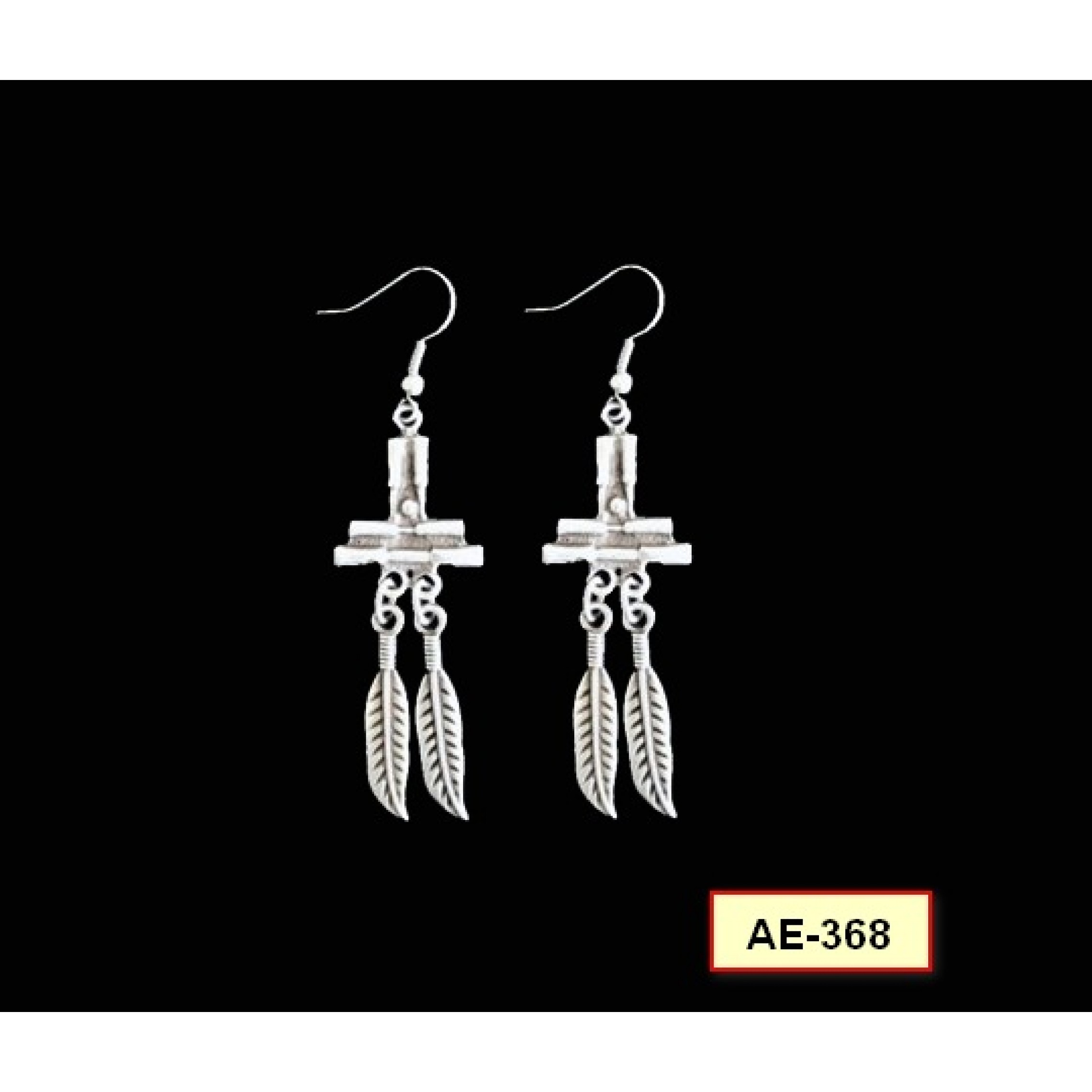 AE-368 - Silver Plated Zamac/Pewter Earrings