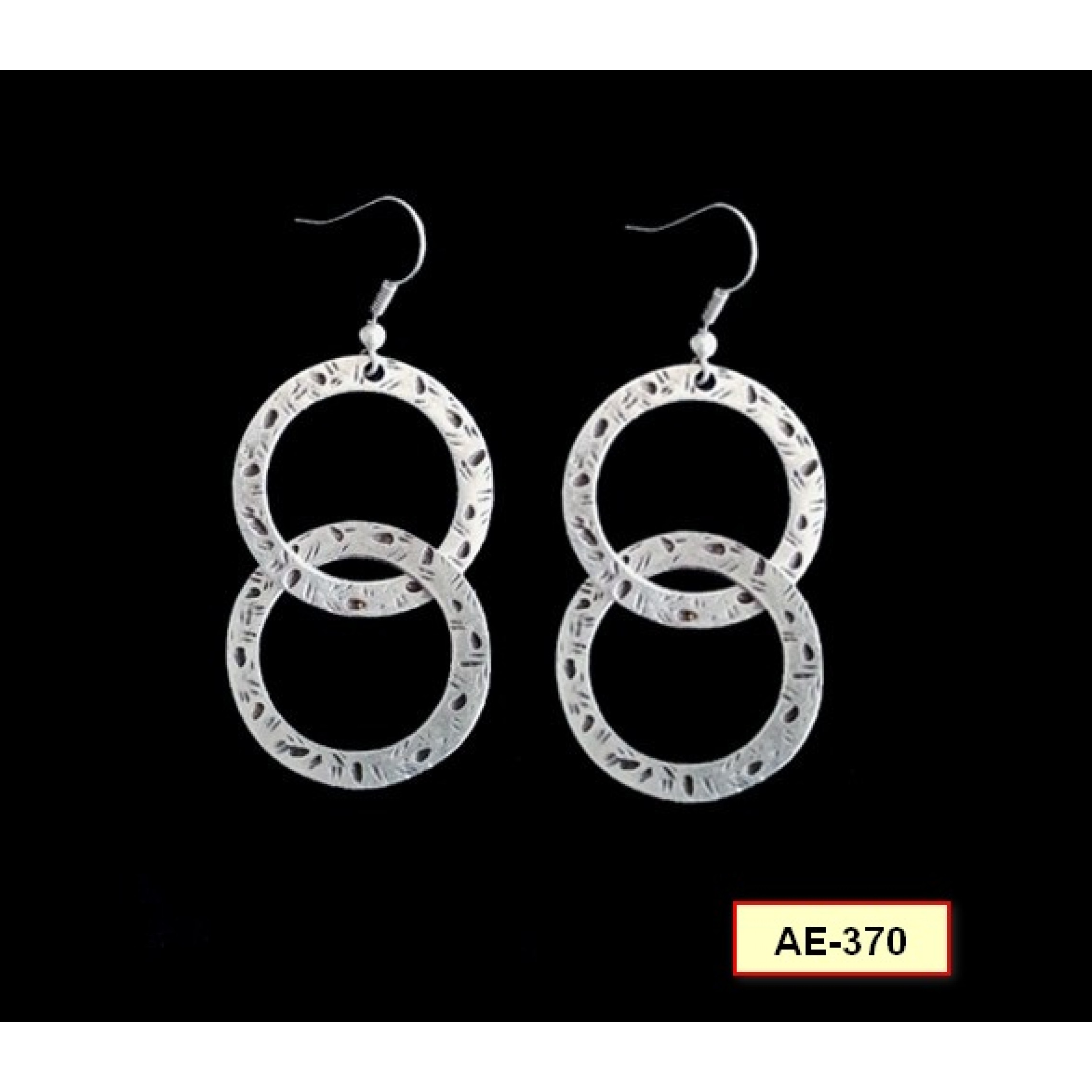 AE-370 - Silver Plated Zamac/Pewter Earrings