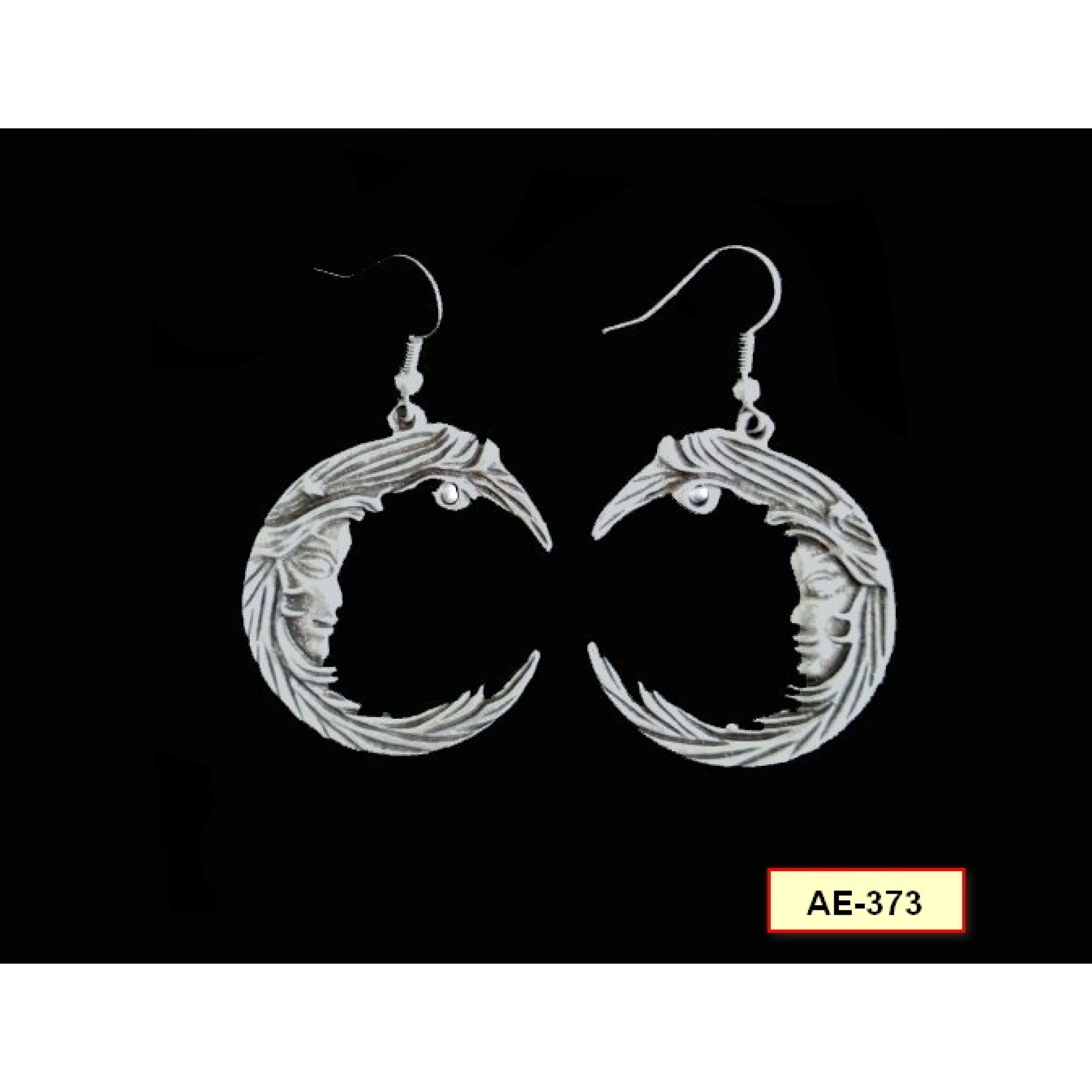 AE-373 - Silver Plated Zamac/Pewter Earrings