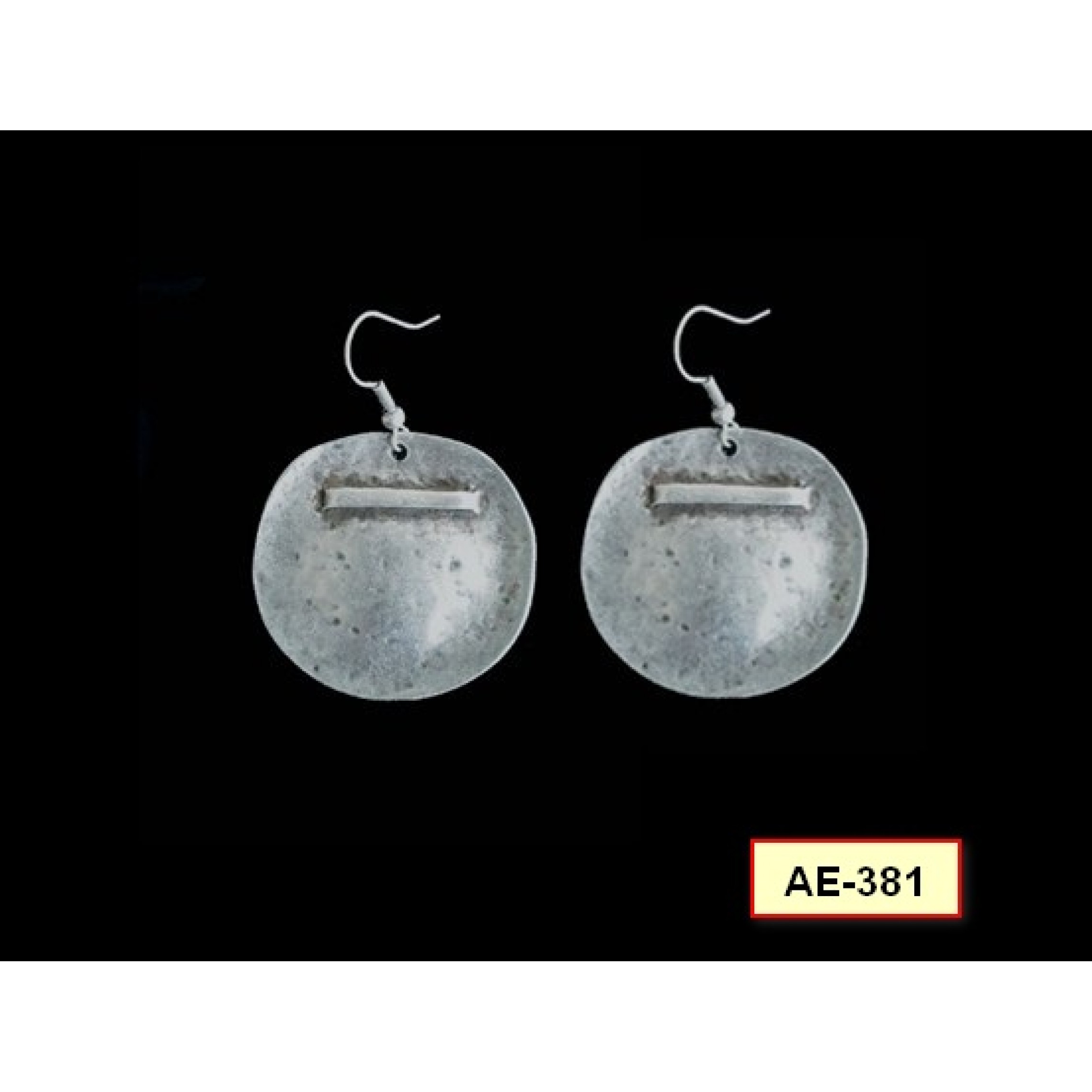 AE-381 - Silver Plated Zamac/Pewter Earrings