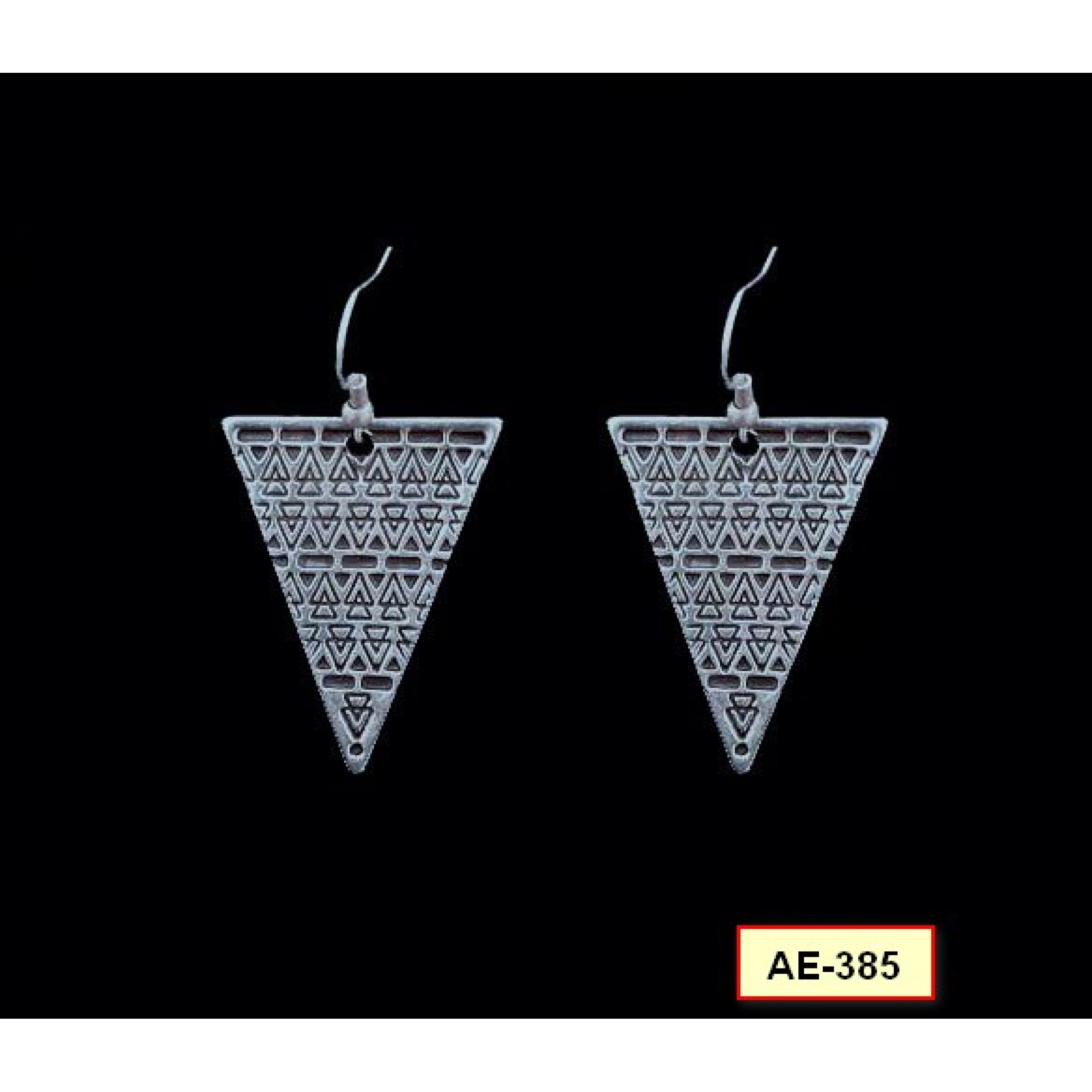 AE-385 - Silver Plated Zamac/Pewter Earrings
