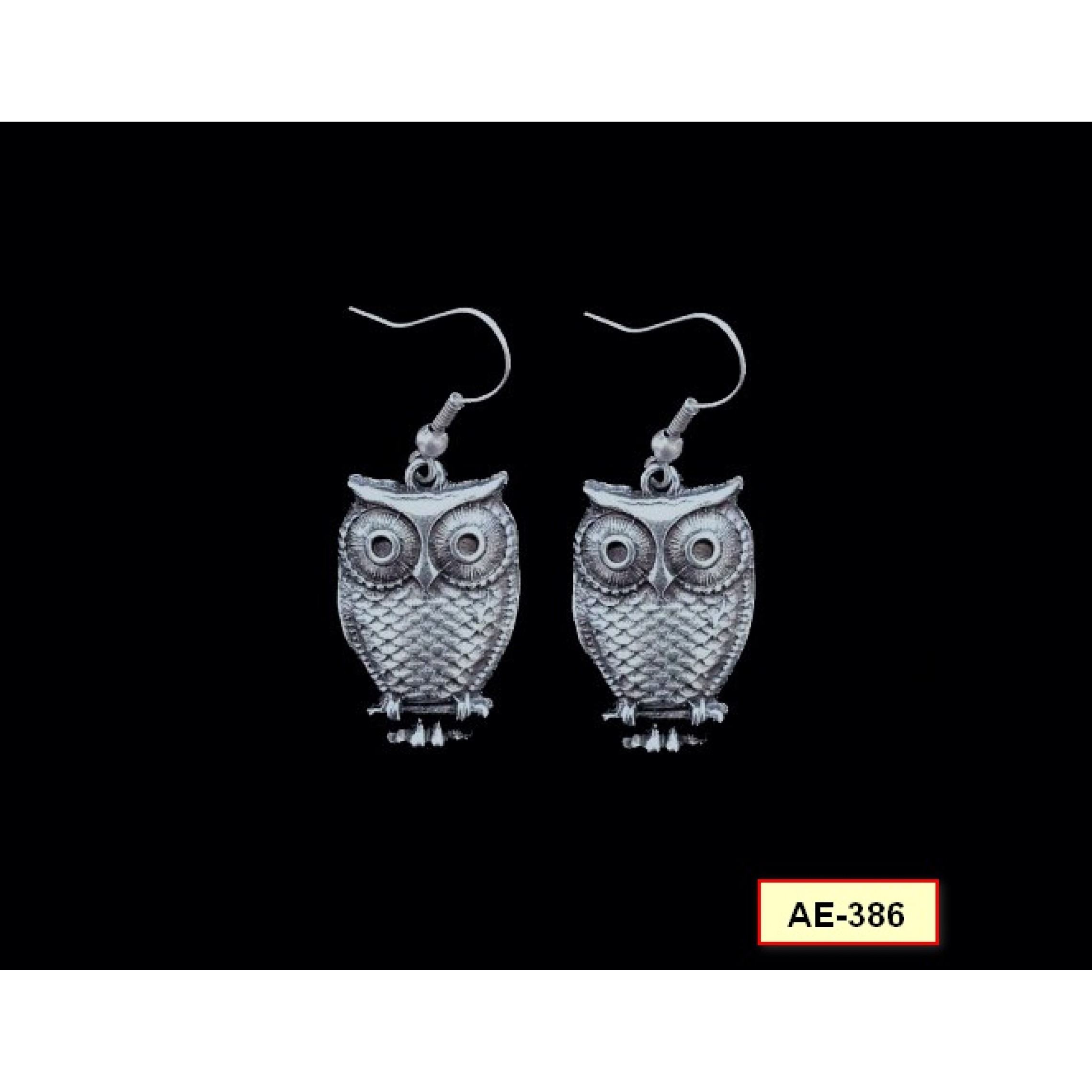 AE-386 - Silver Plated Zamac/Pewter Earrings