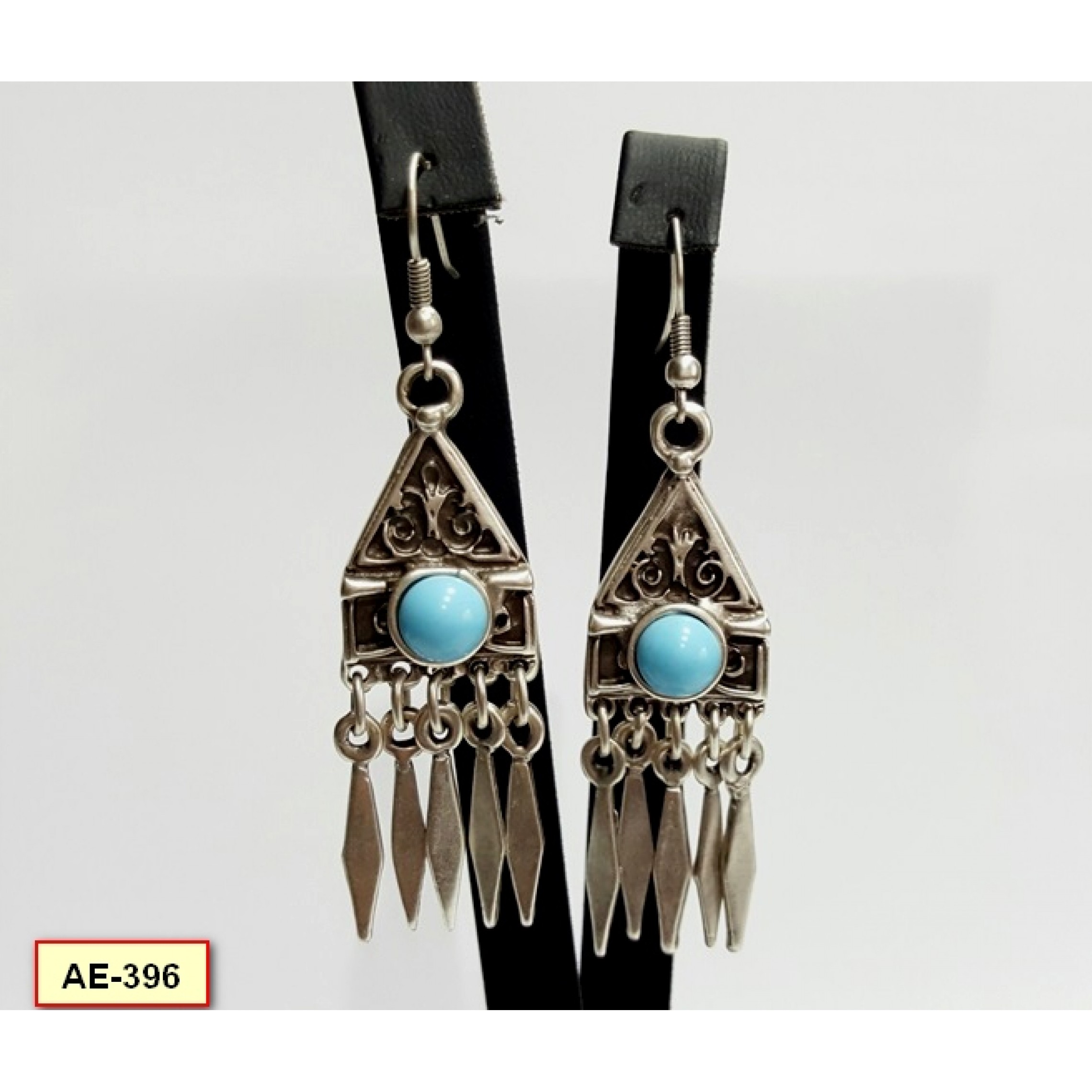 AE-396 - Silver Plated Zamac/Pewter Earrings