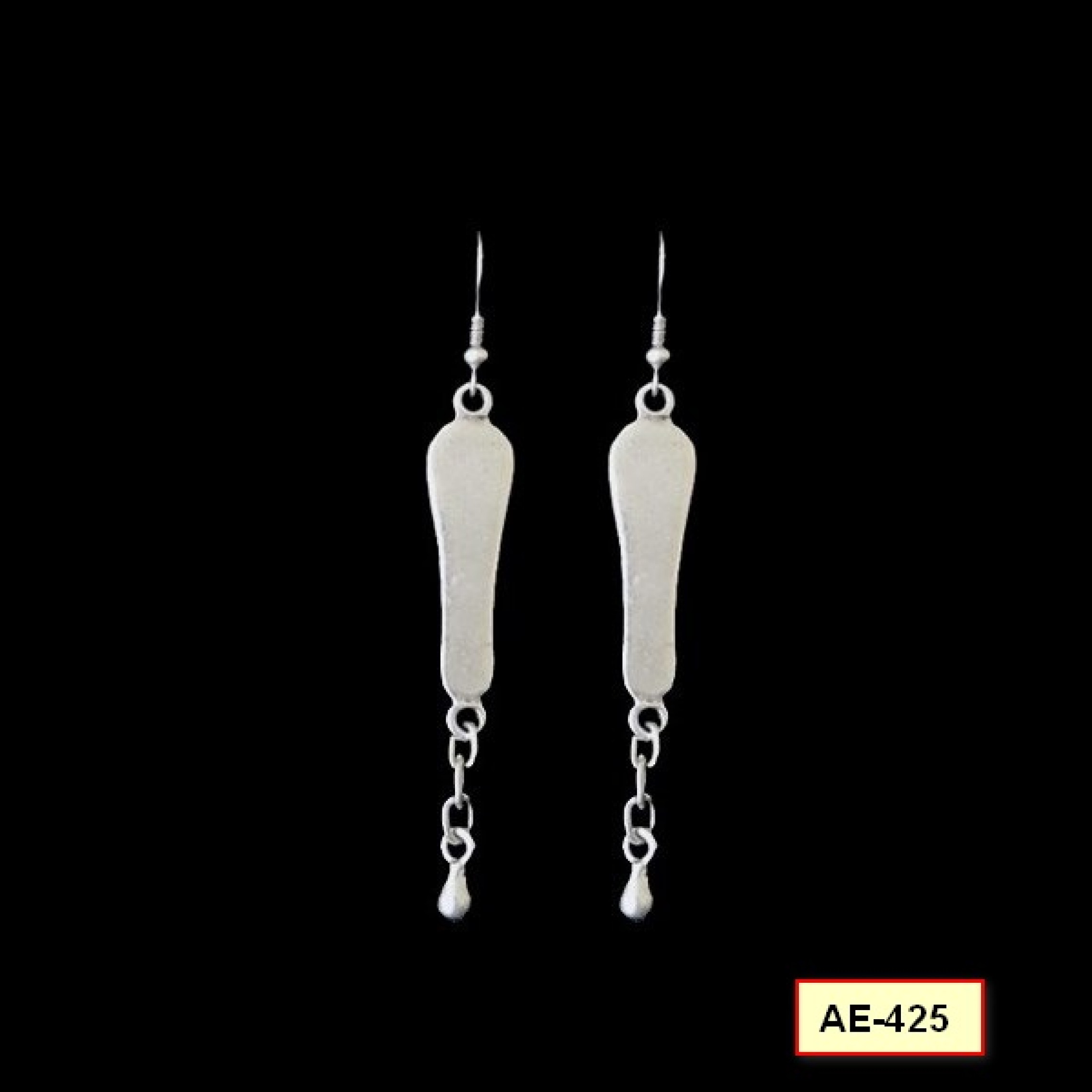 AE-425 - Silver Plated Zamac/Pewter Earrings