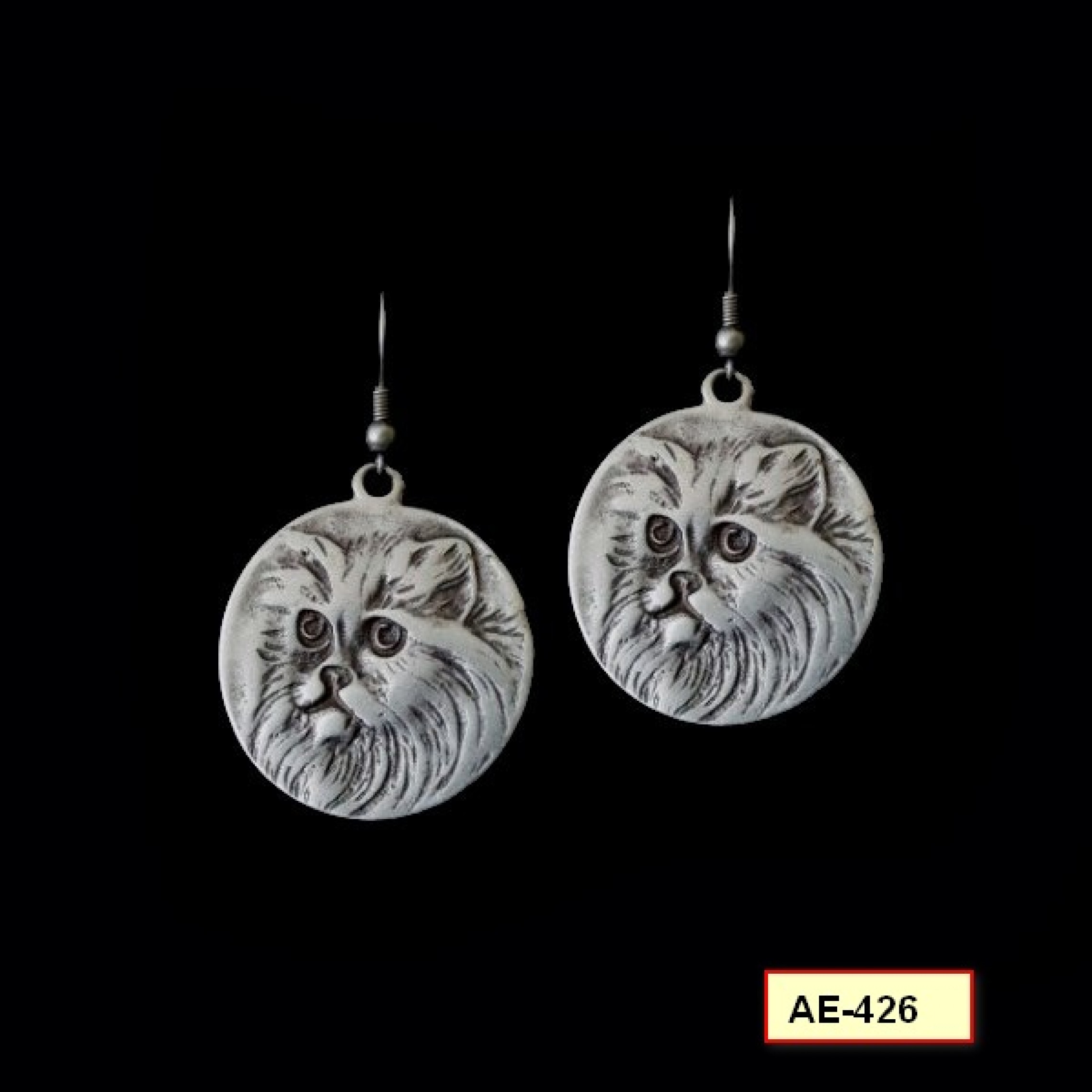 AE-426 - Silver Plated Zamac/Pewter Earrings
