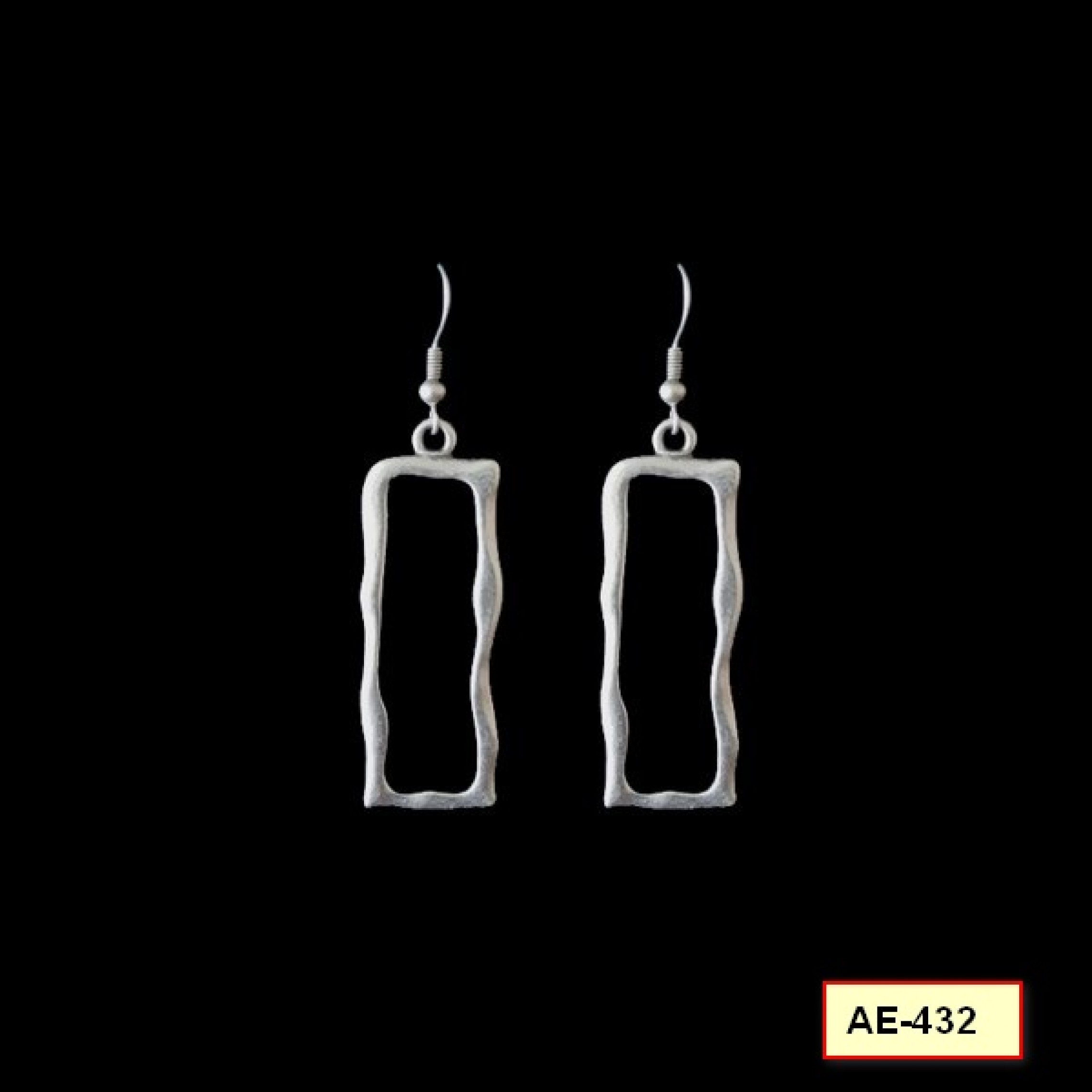 AE-432 - Silver Plated Zamac/Pewter Earrings