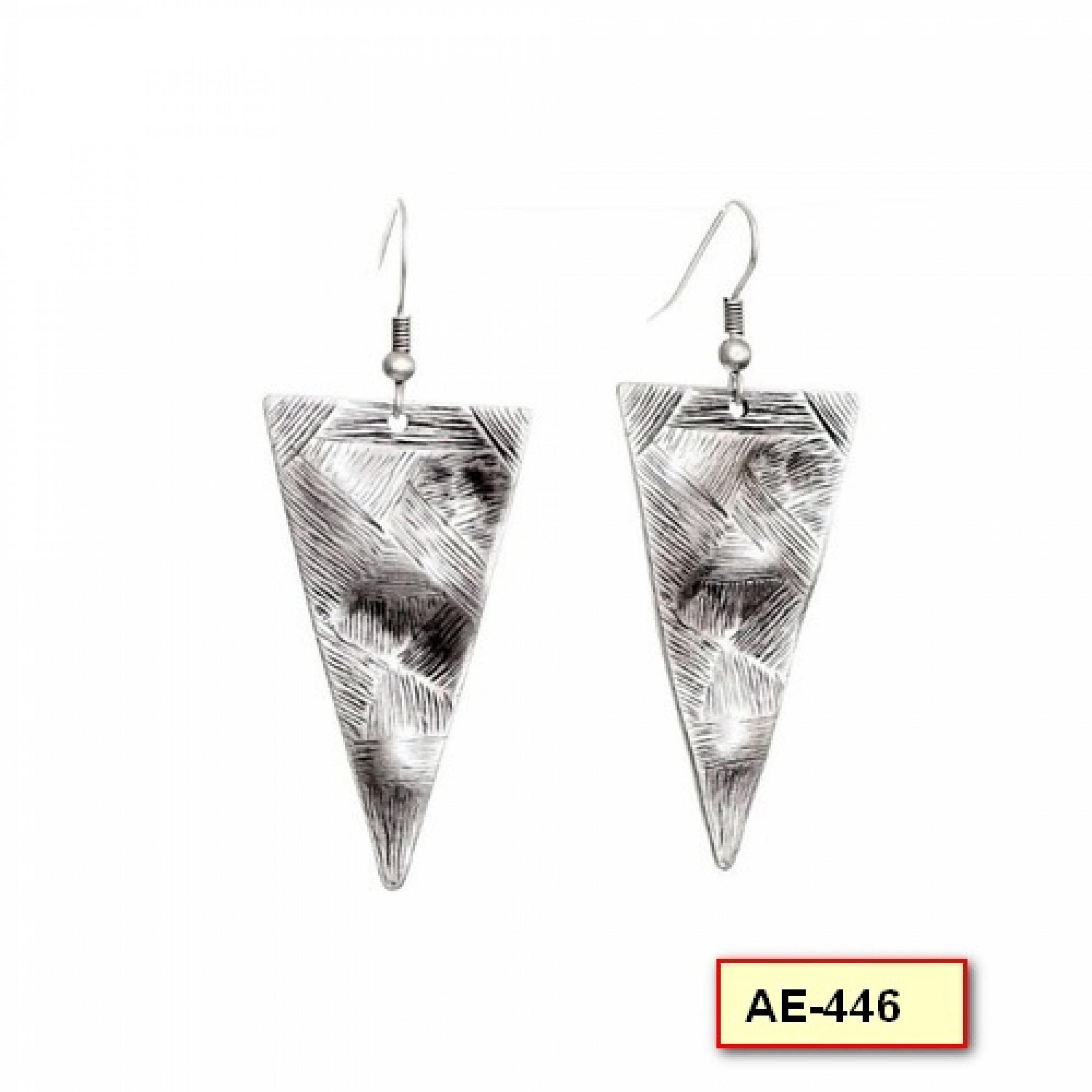 AE-446 - Silver Plated Zamac/Pewter Earrings