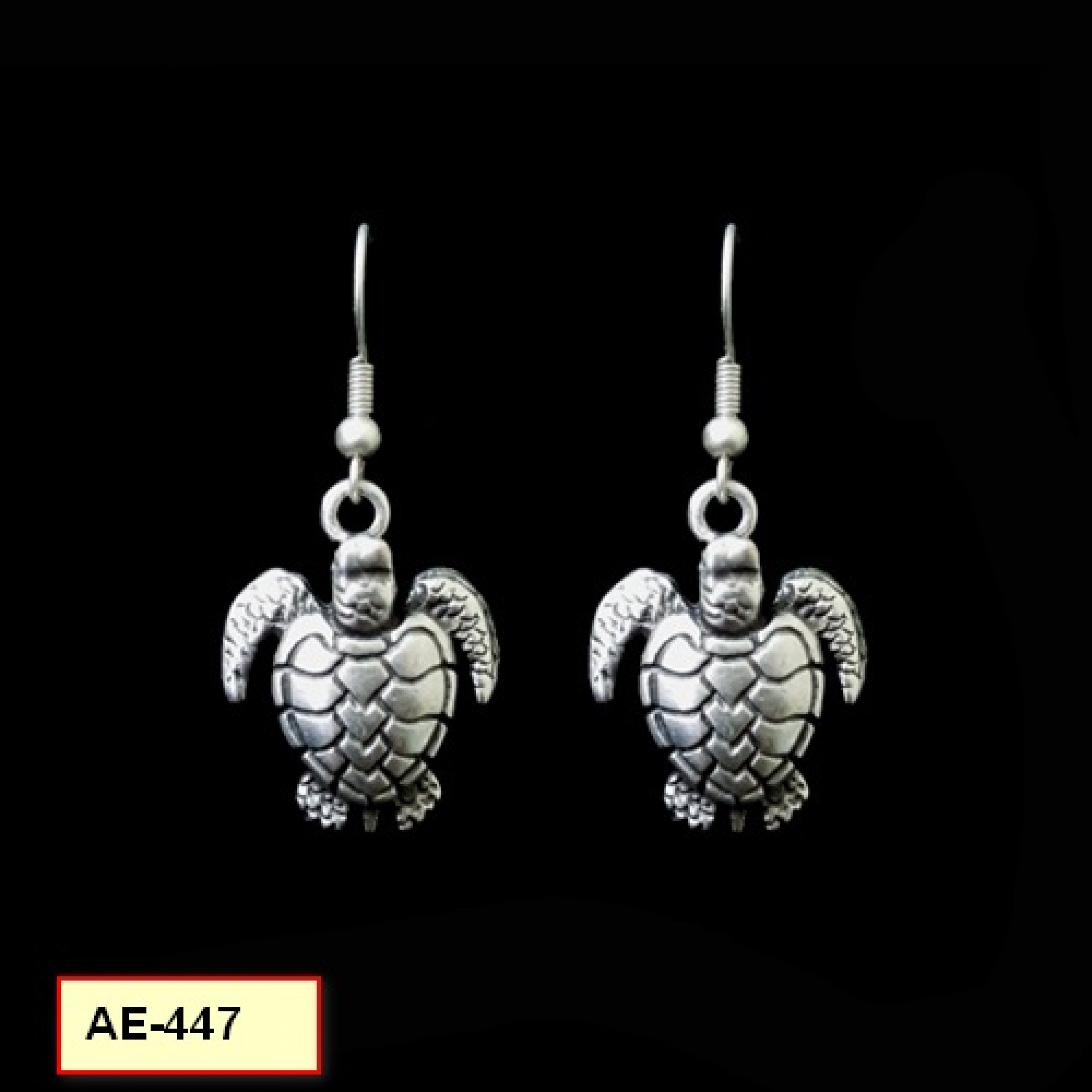 AE-447 - Silver Plated Zamac/Pewter Earrings