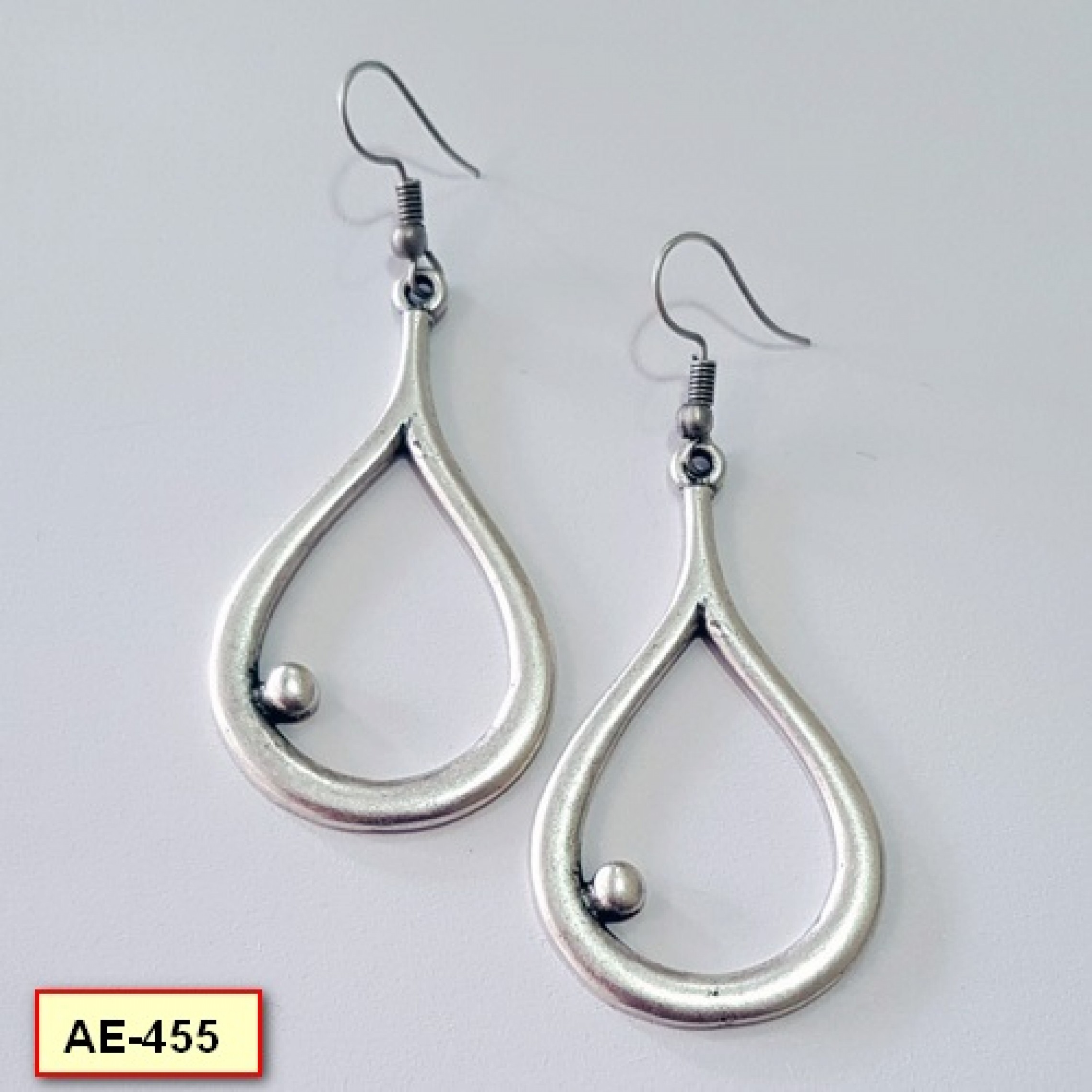 AE-455 - Silver Plated Zamac/Pewter Earrings