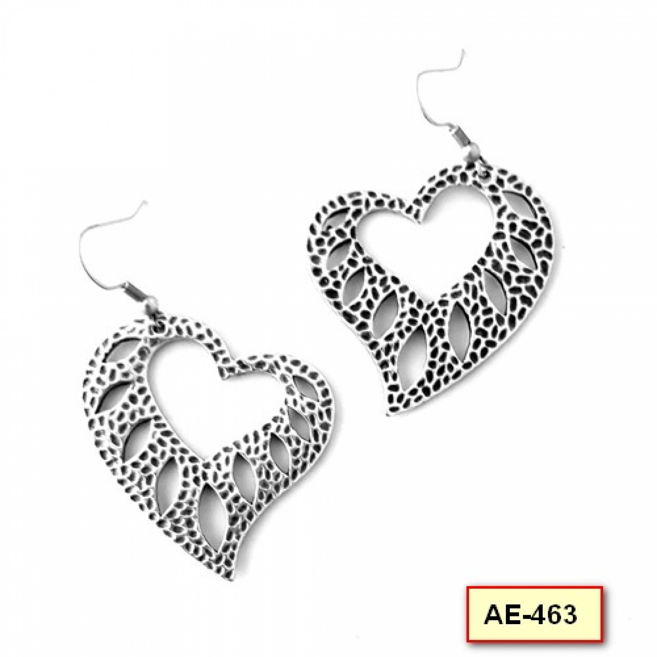 AE-463 - Silver Plated Zamac/Pewter Earrings