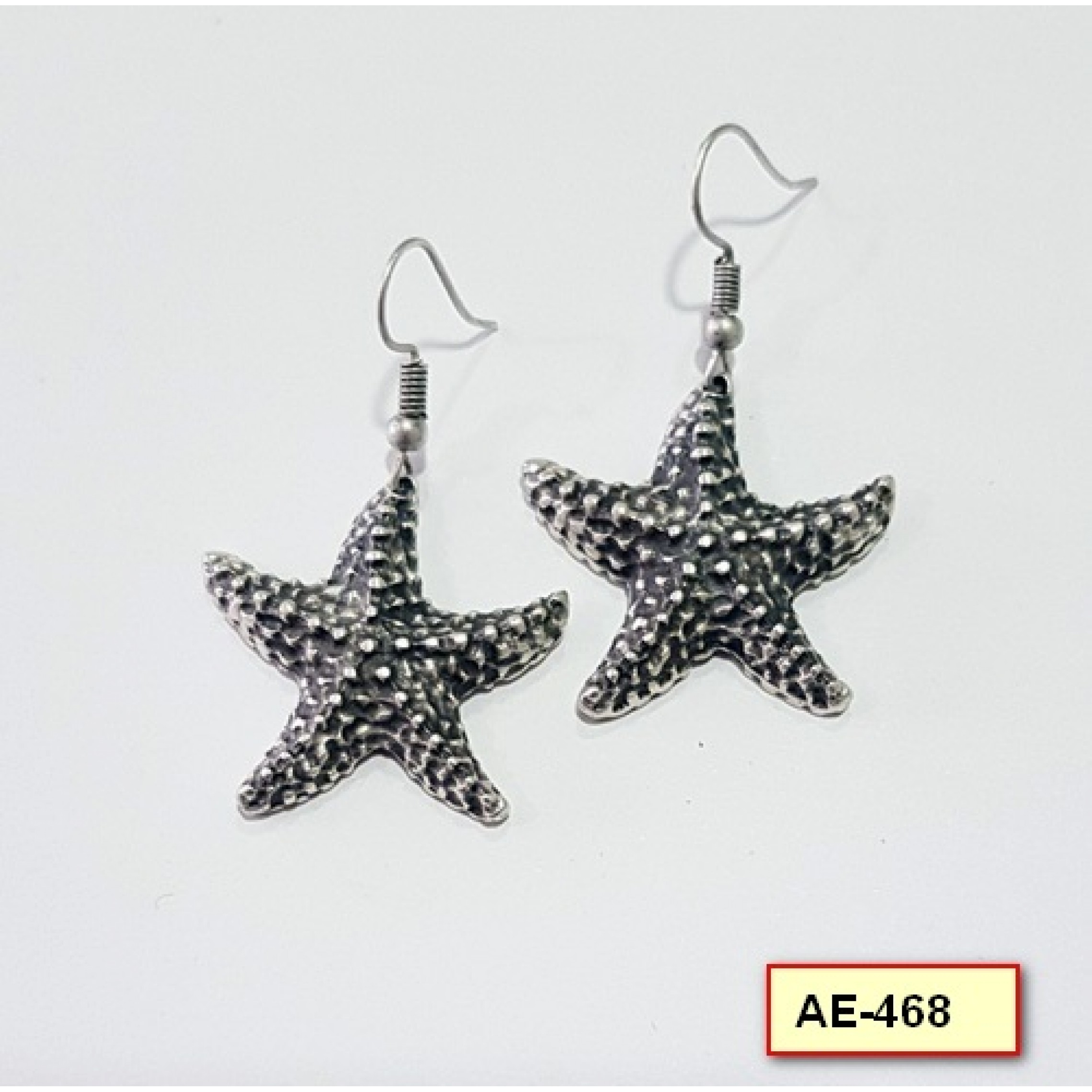 AE-468 - Silver Plated Zamac/Pewter Earrings