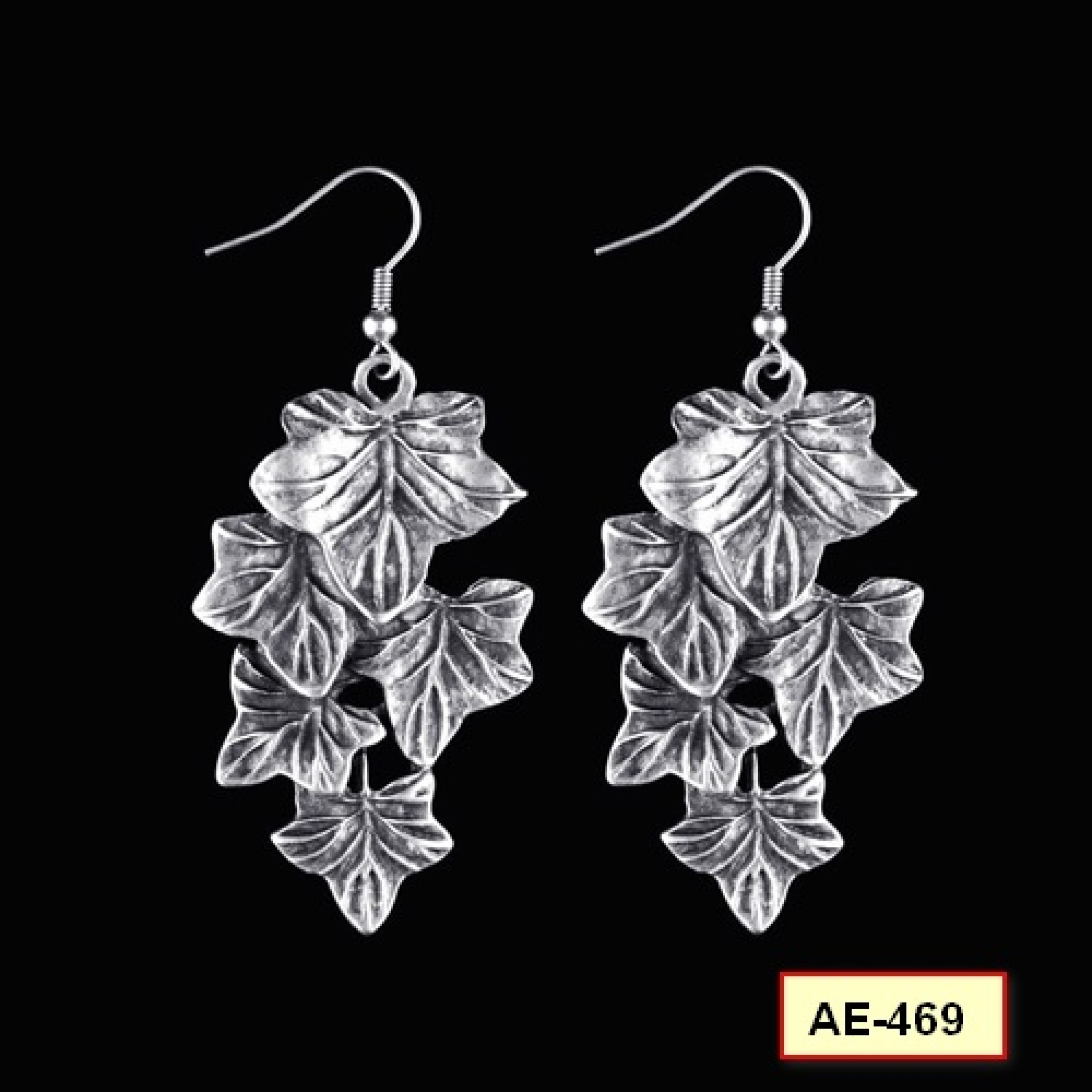 AE-469 - Silver Plated Zamac/Pewter Earrings