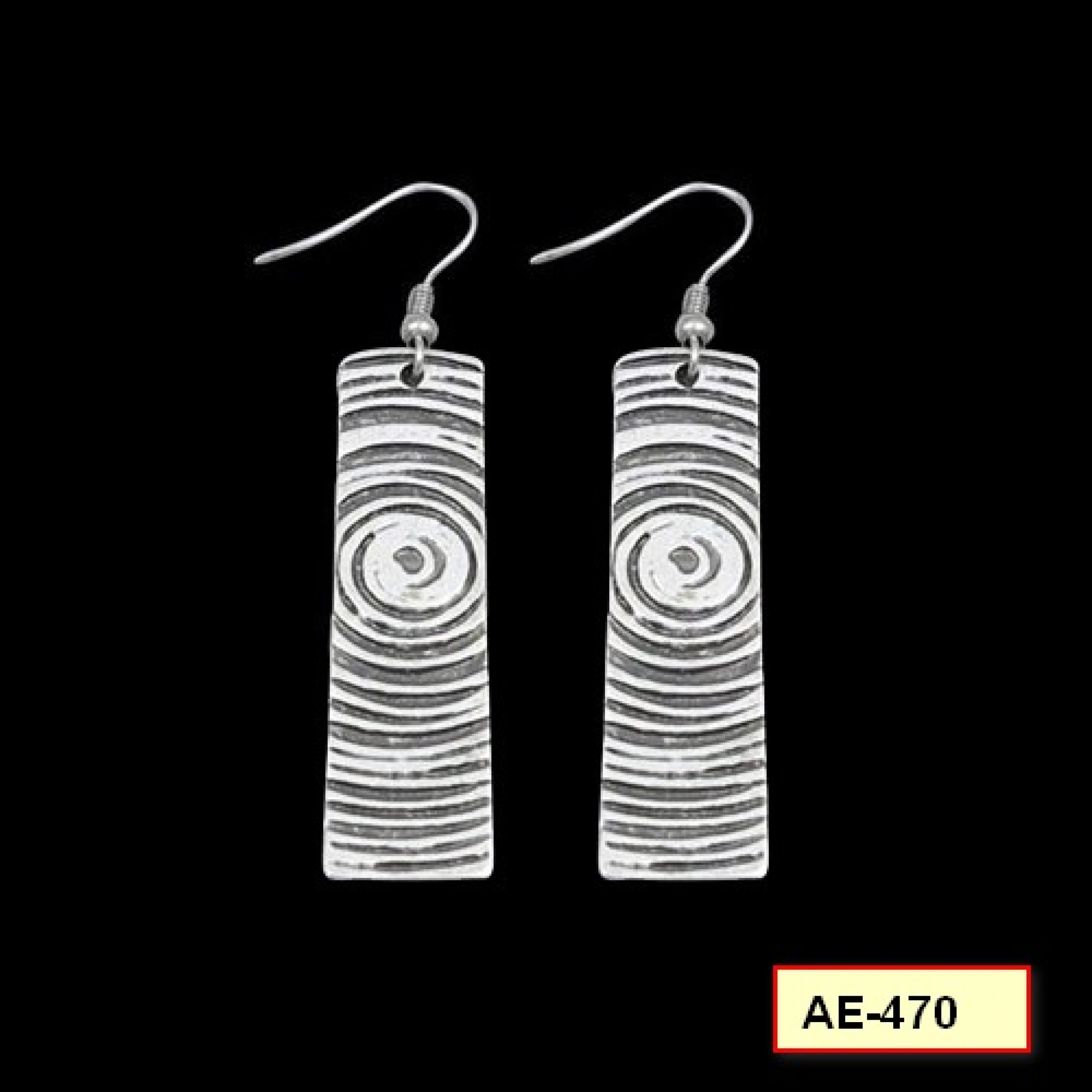 AE-470 - Silver Plated Zamac/Pewter Earrings