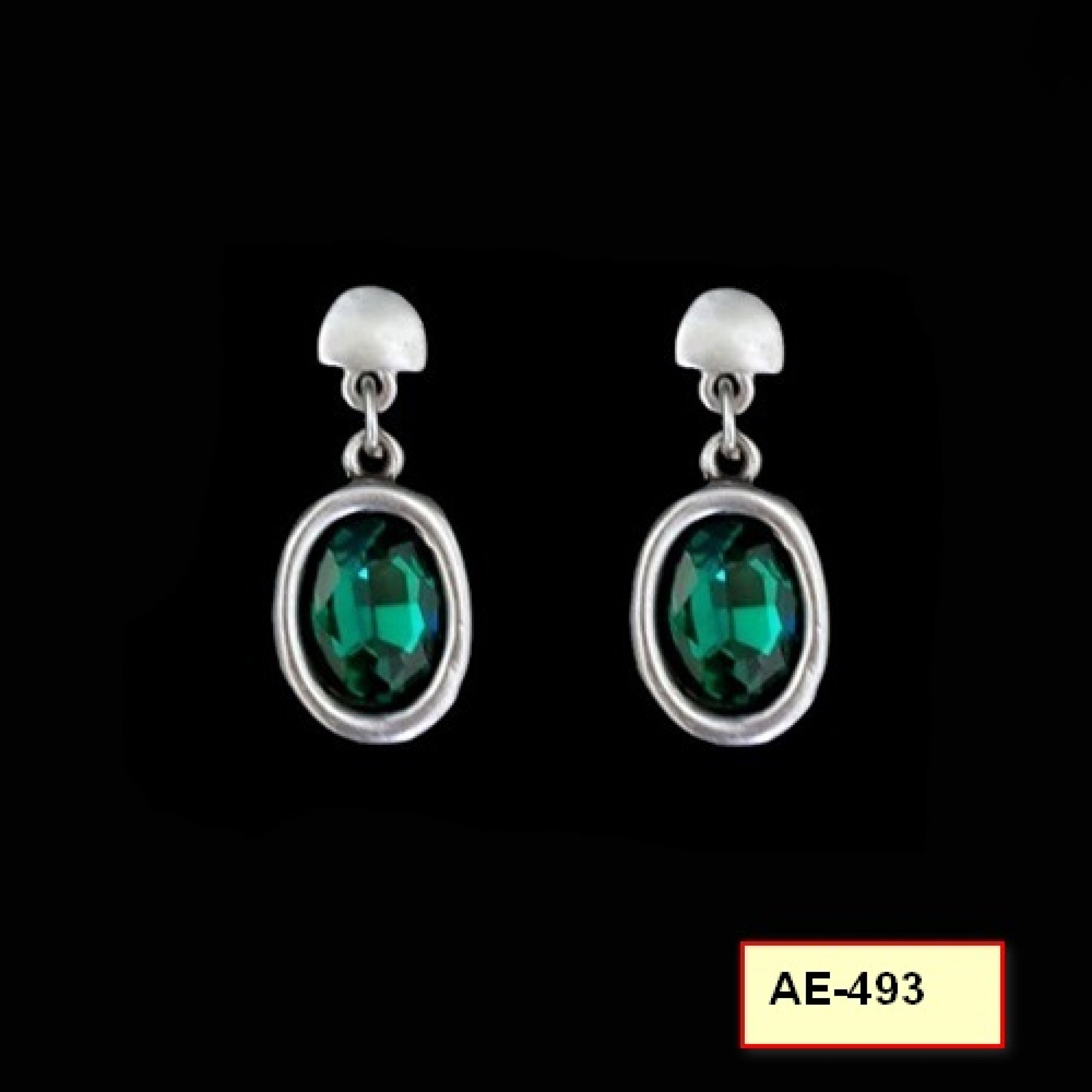 AE-493 - Silver Plated Zamac/Pewter Earrings
