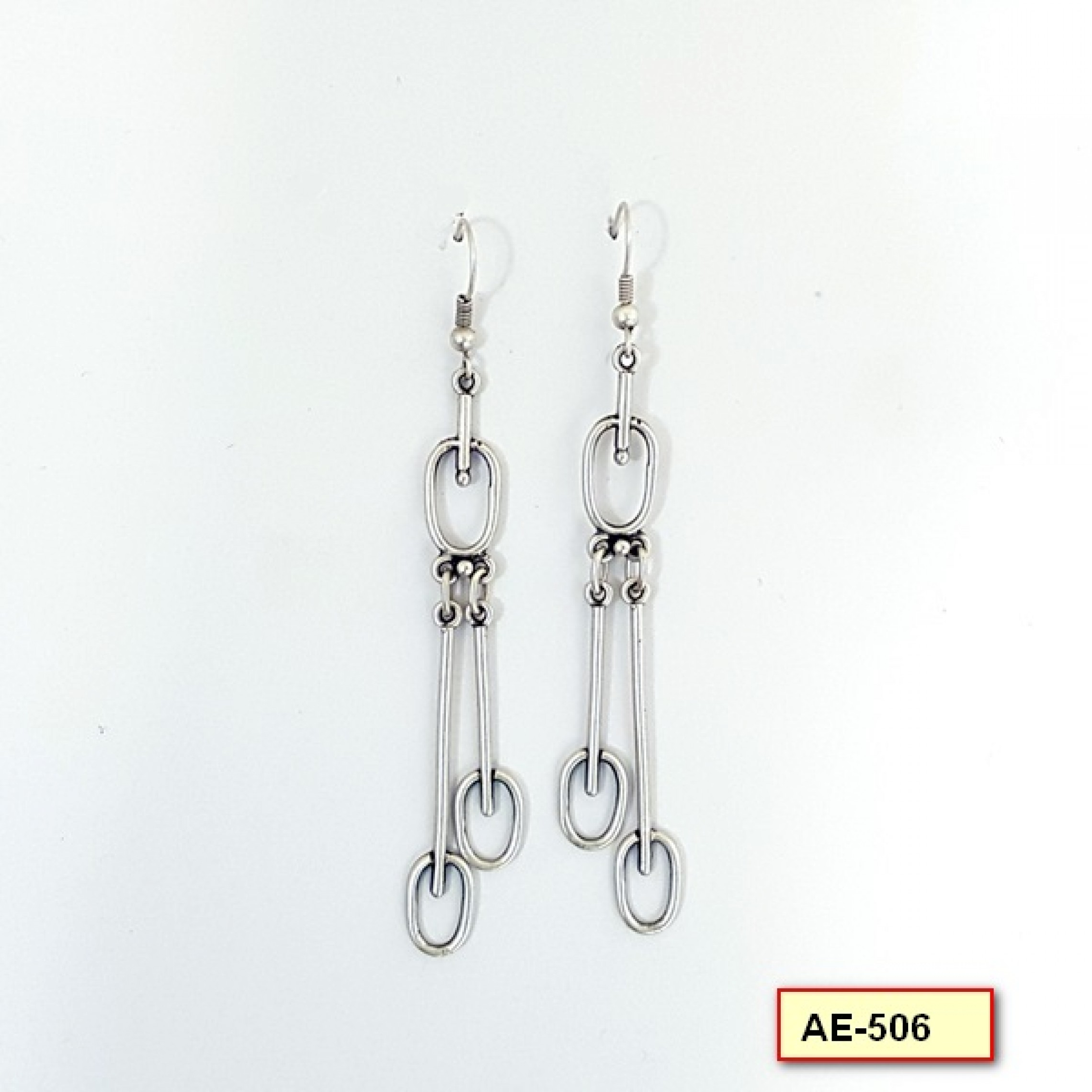 AE-506 - Silver Plated Zamac/Pewter Earrings