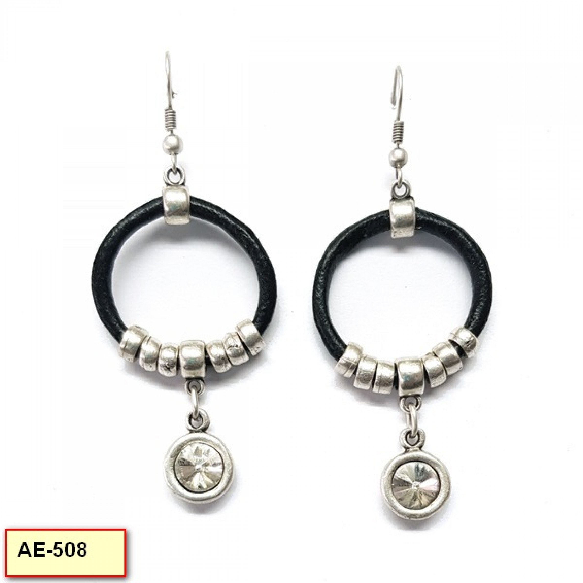 AE-508 - Silver Plated Zamac/Pewter Earrings