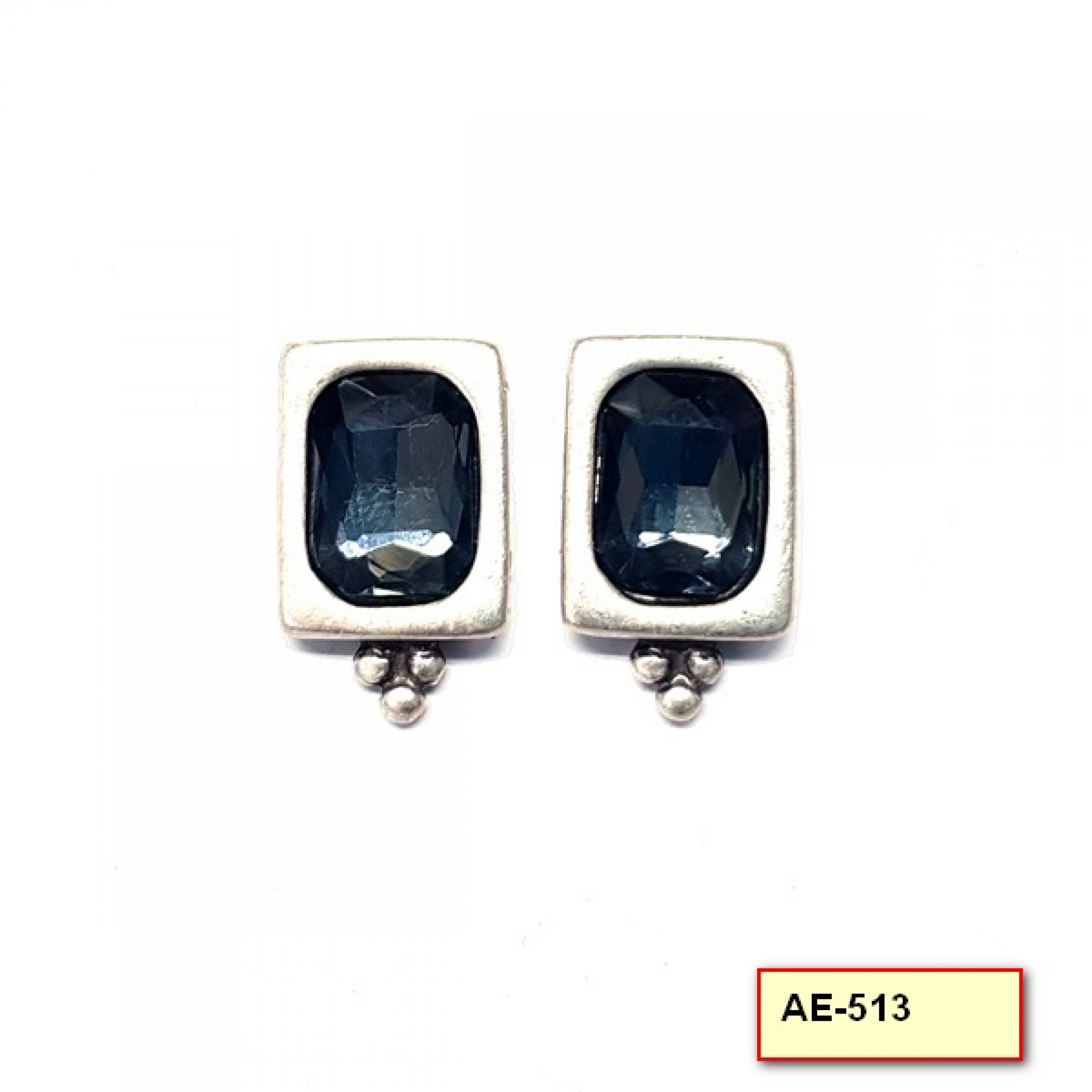 AE-513 - Silver Plated Zamac/Pewter Earrings