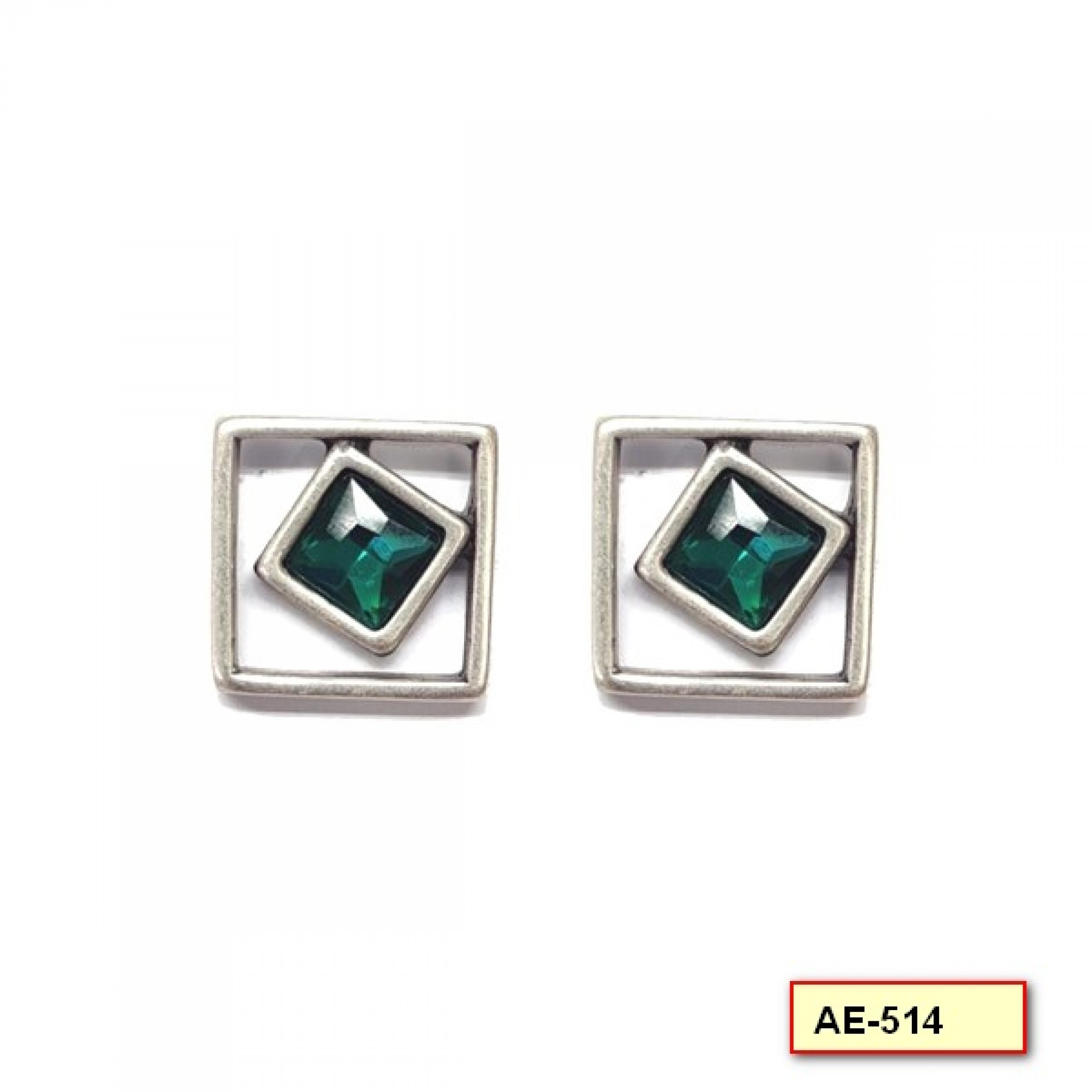 AE-514 - Silver Plated Zamac/Pewter Earrings