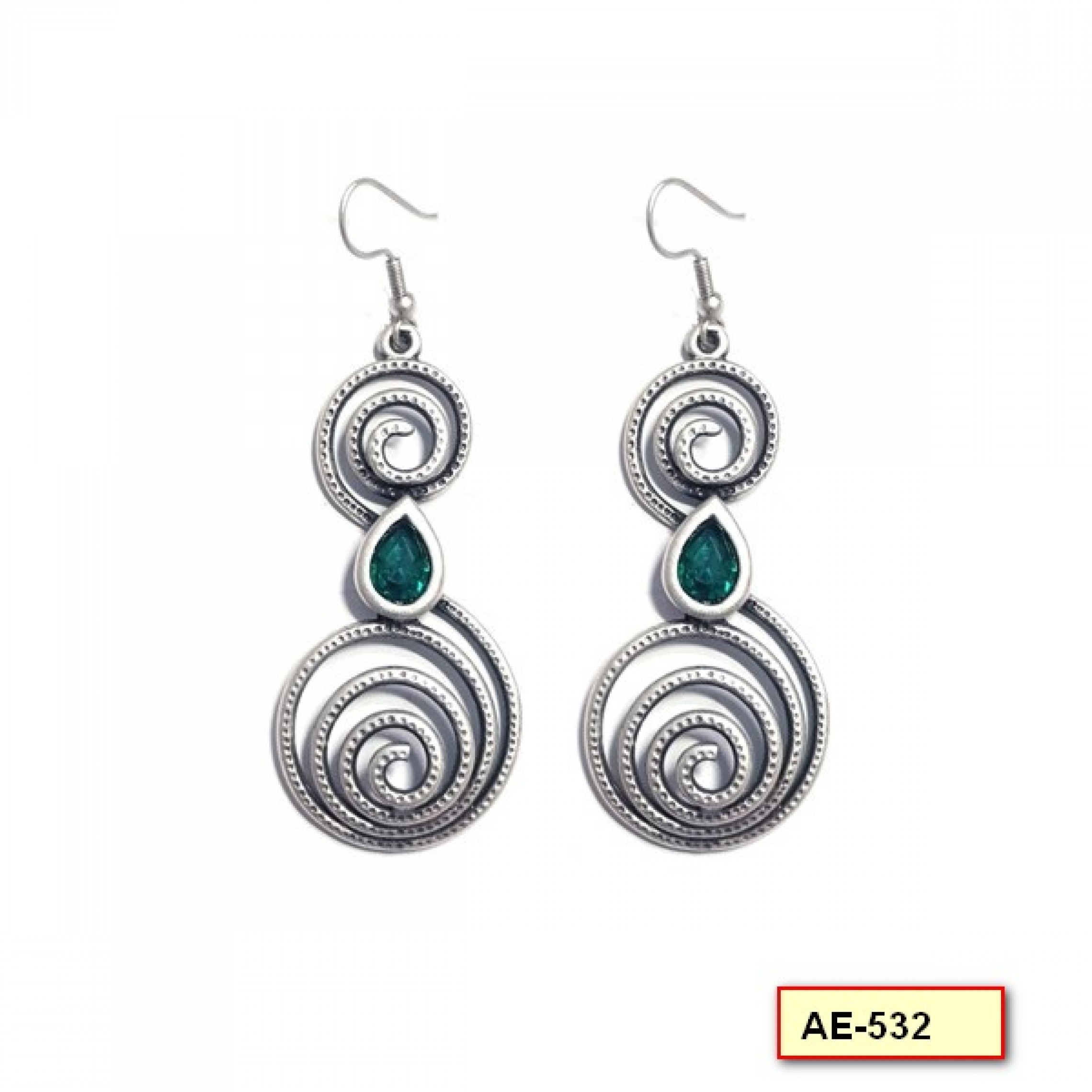AE-532 - Silver Plated Zamac/Pewter Earrings