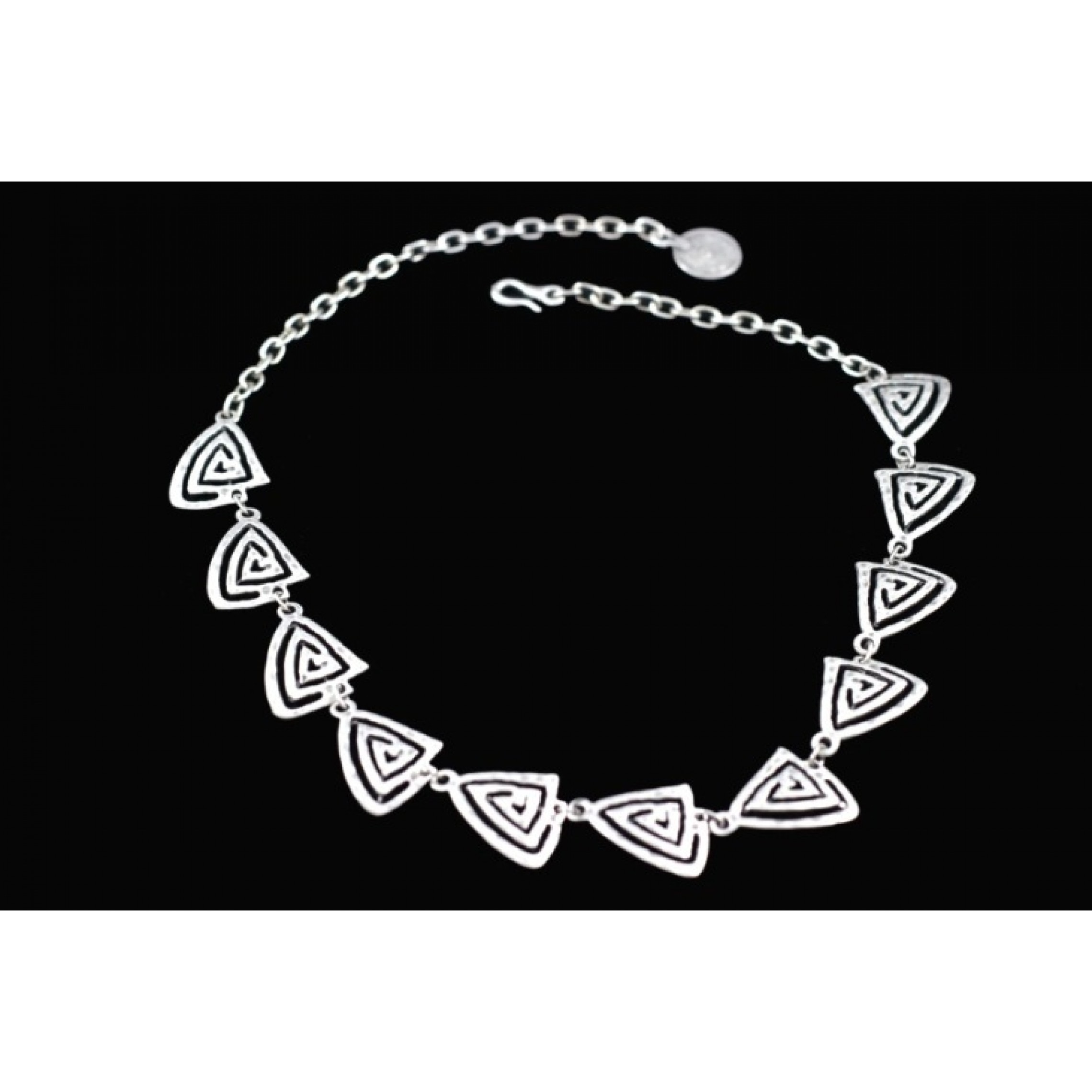 AN-027 - Silver Plated Zamac/Pewter Necklace