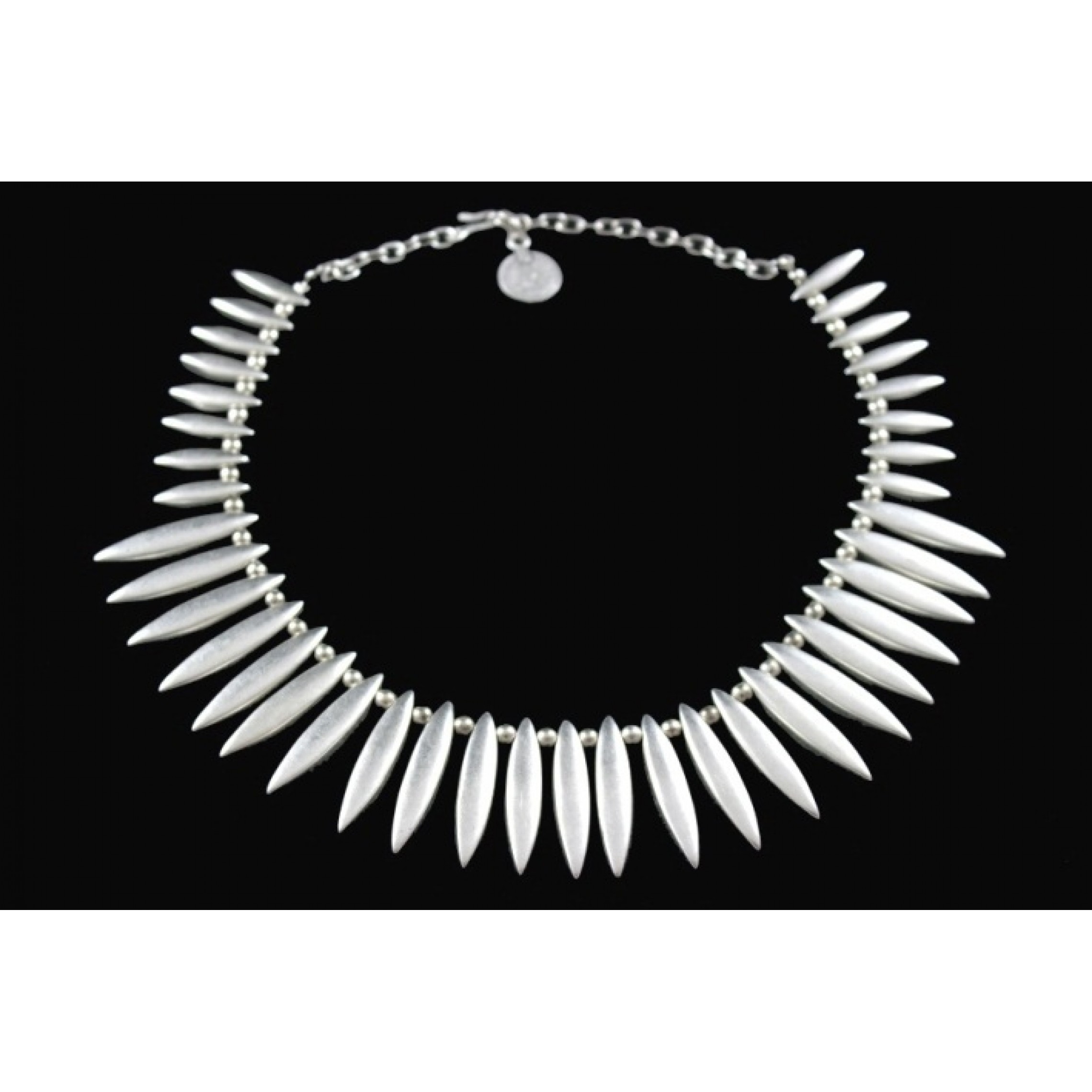 AN-036 - Silver Plated Zamac/Pewter Necklace