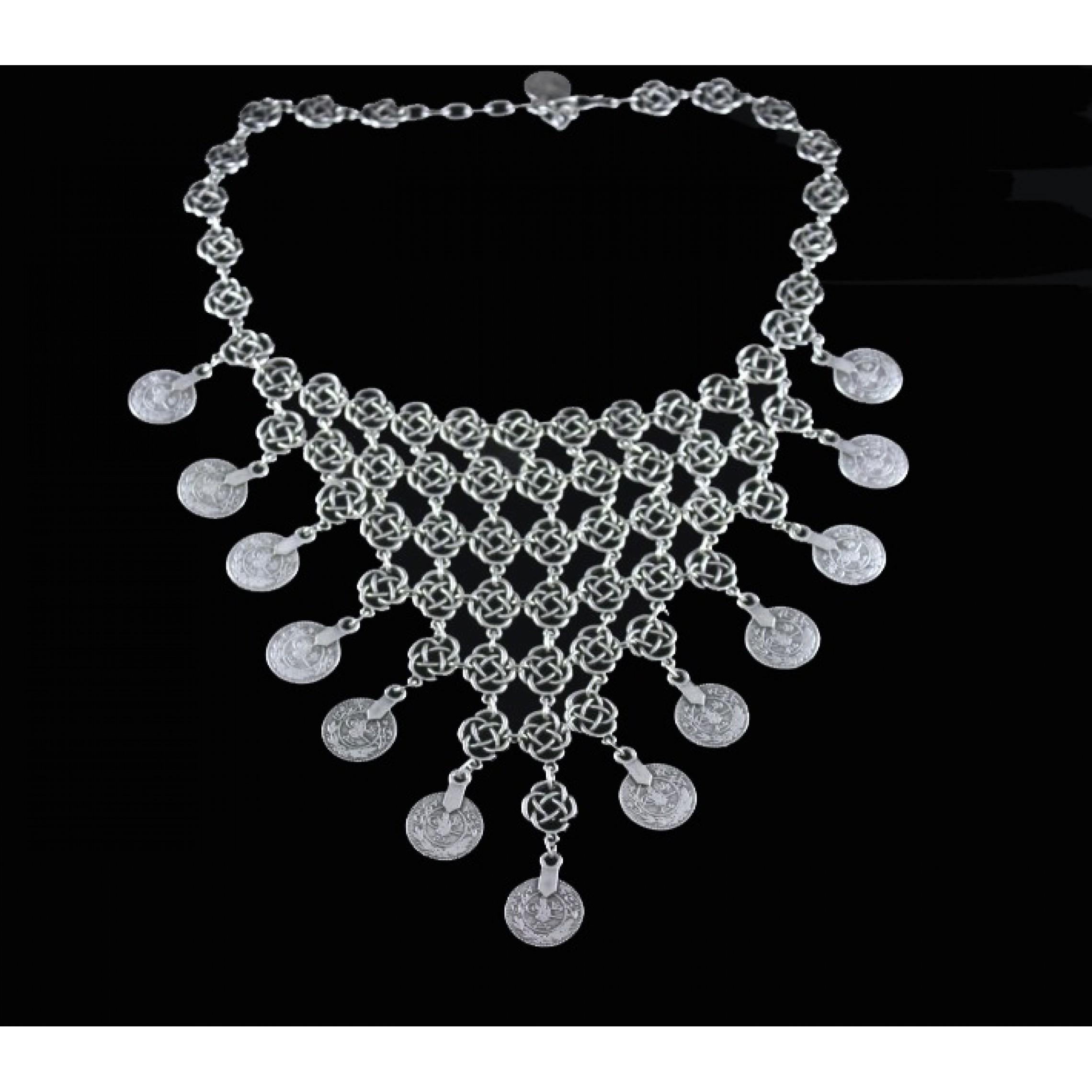 AN-099 - Silver Plated Zamac/Pewter Necklace
