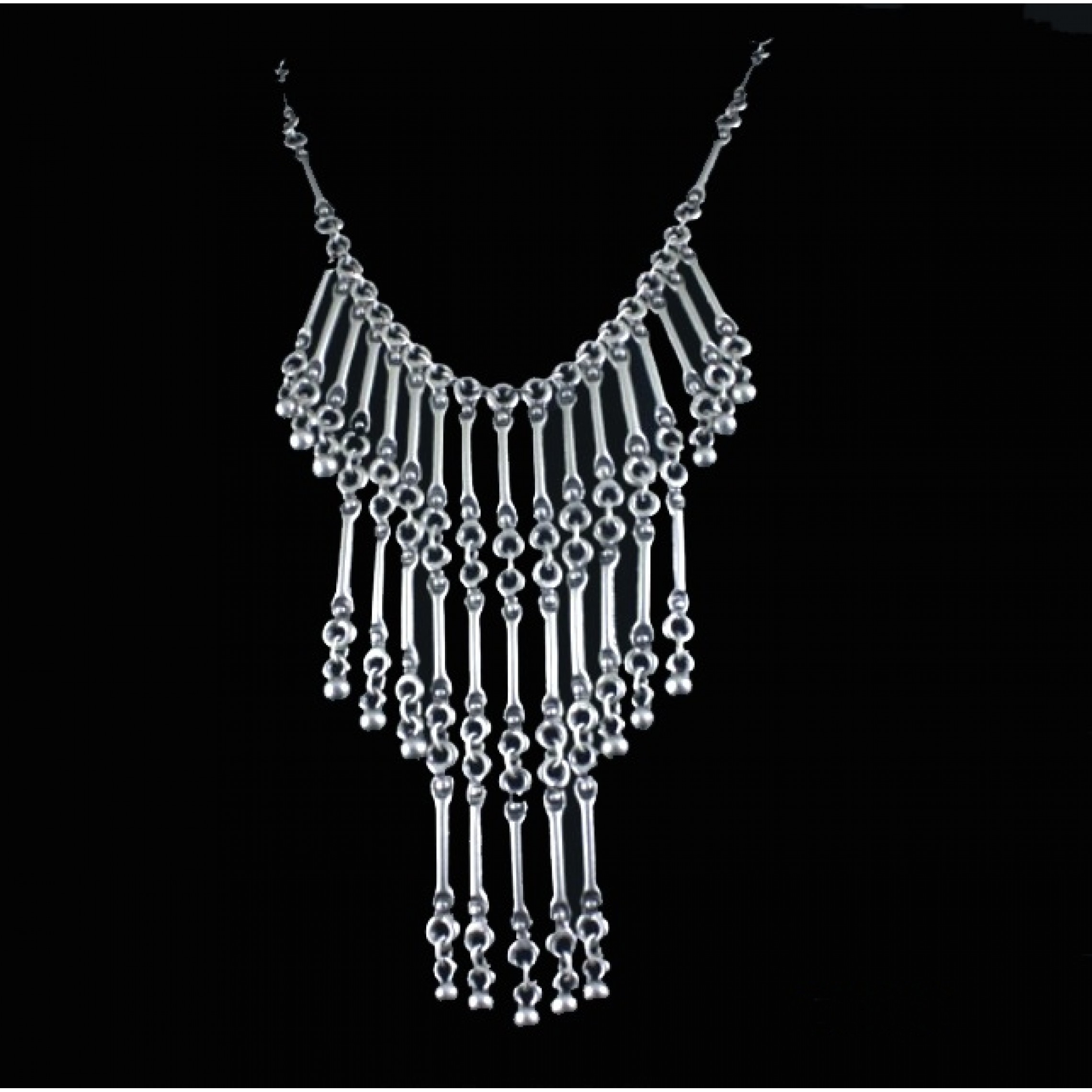 AN-102 - Silver Plated Zamac/Pewter Necklace