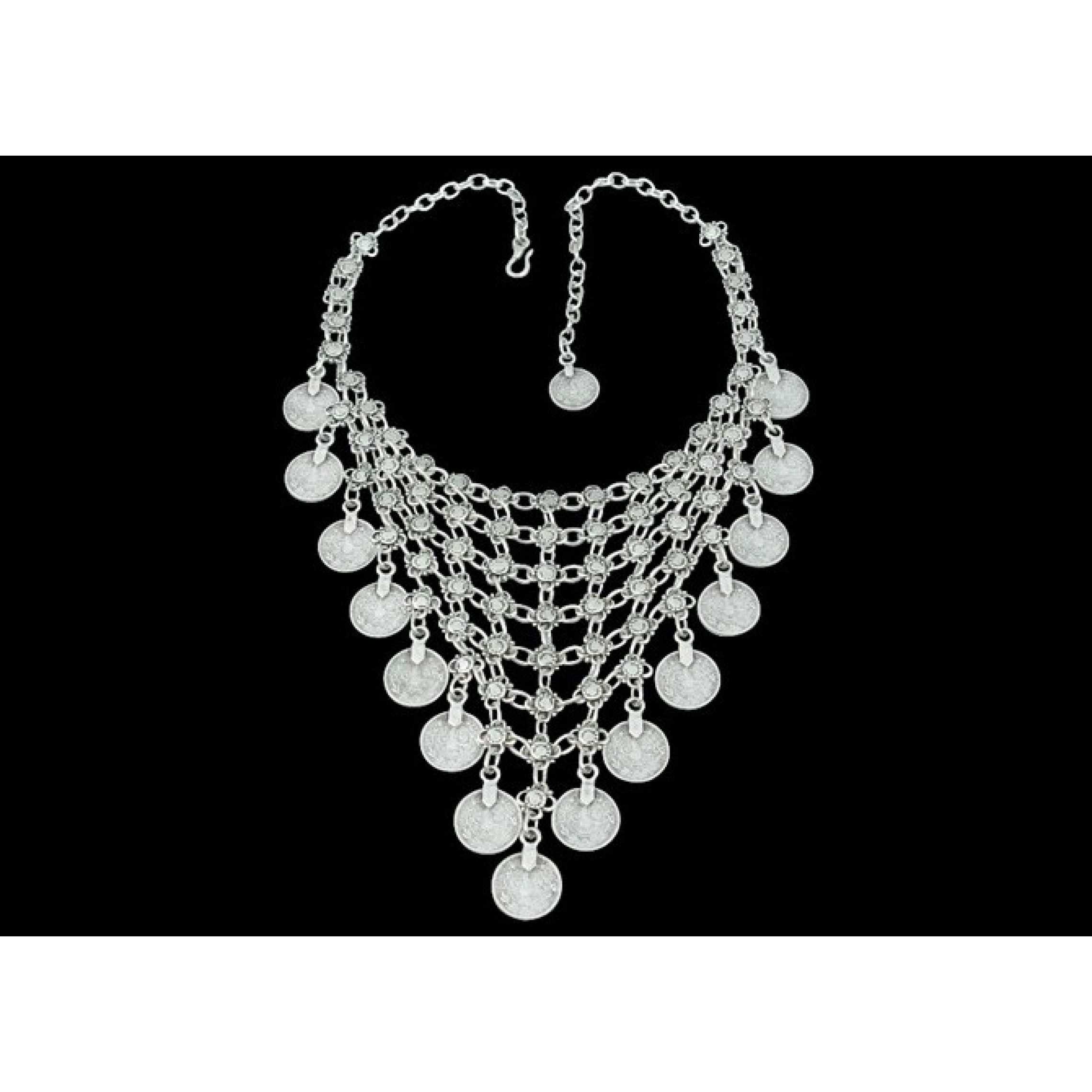 AN-104 - Silver Plated Zamac/Pewter Necklace