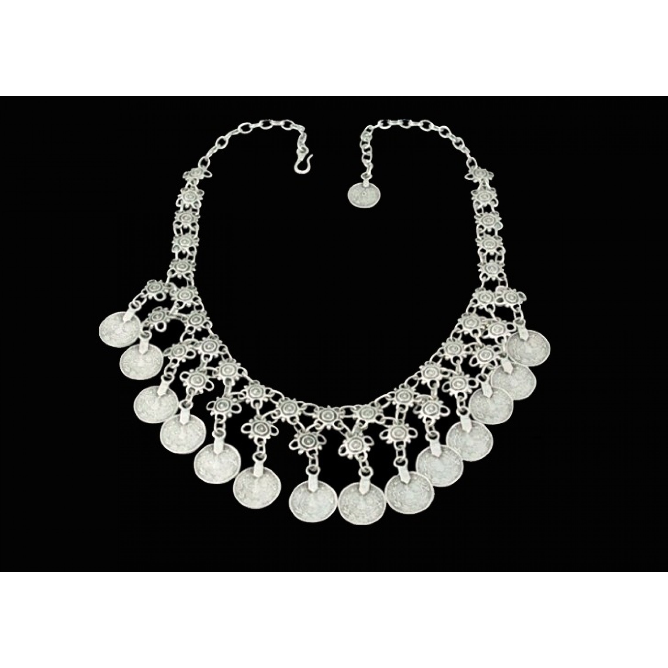 AN-106 - Silver Plated Zamac/Pewter Necklace