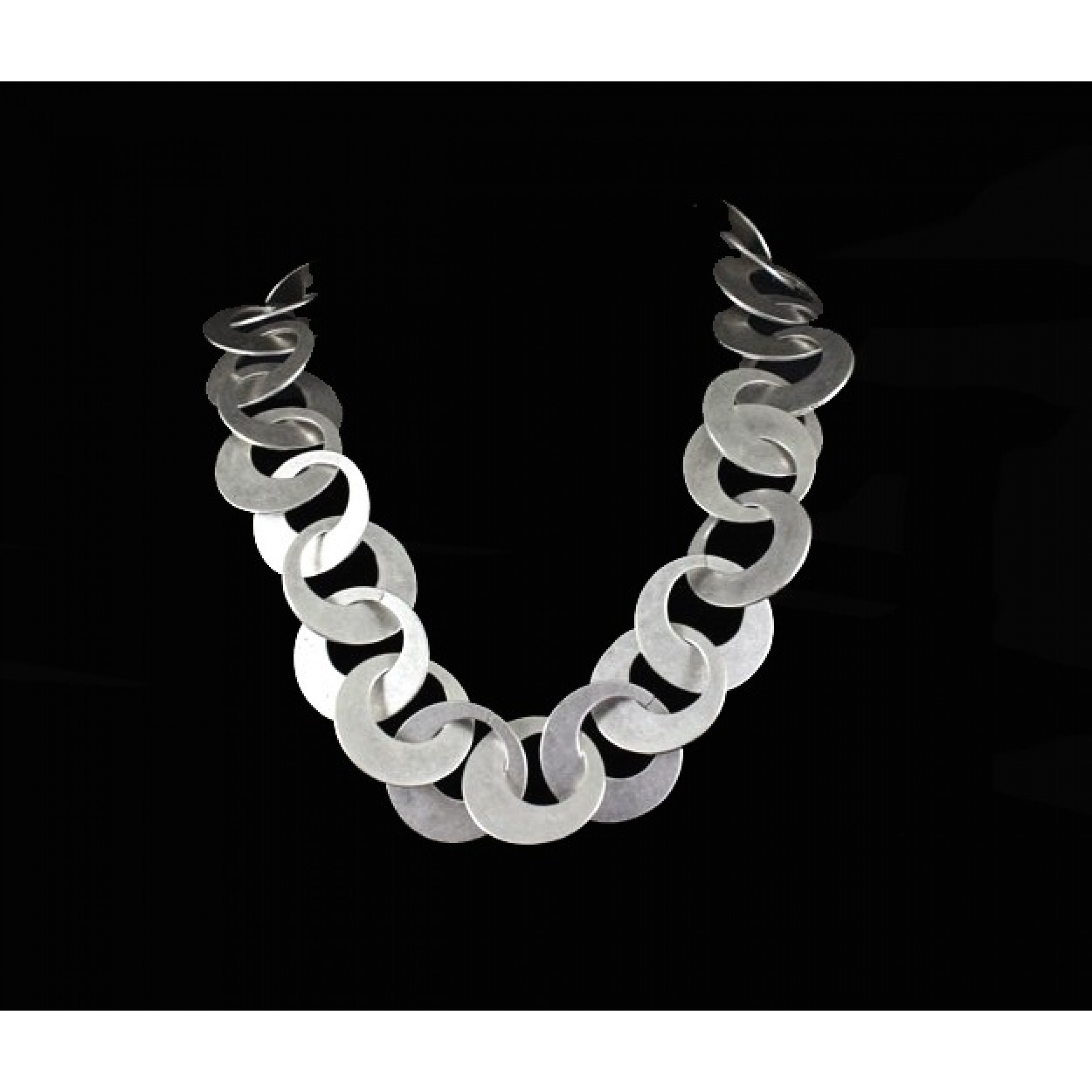 AN-126 - Silver Plated Zamac/Pewter Necklace