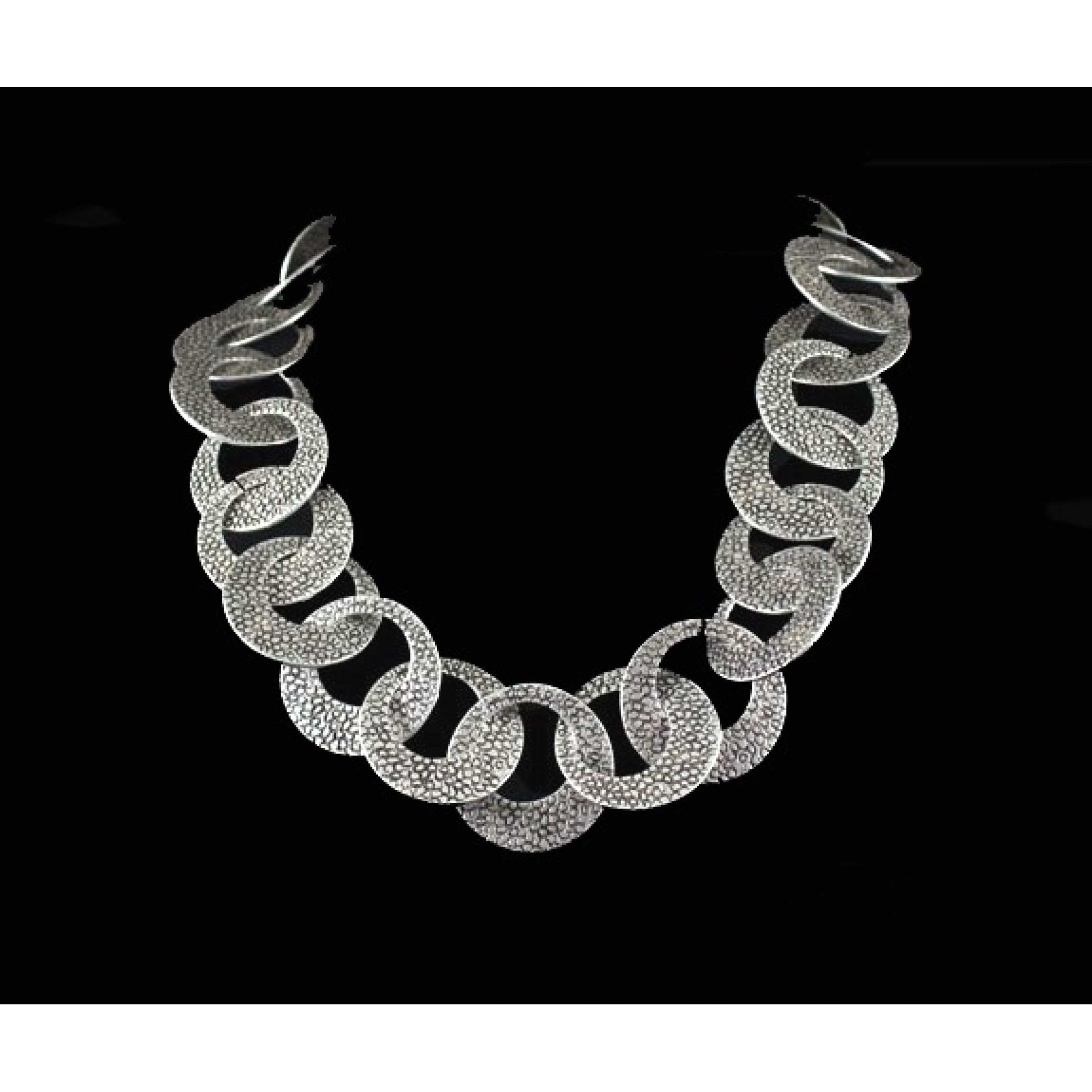 AN-129 - Silver Plated Zamac/Pewter Necklace