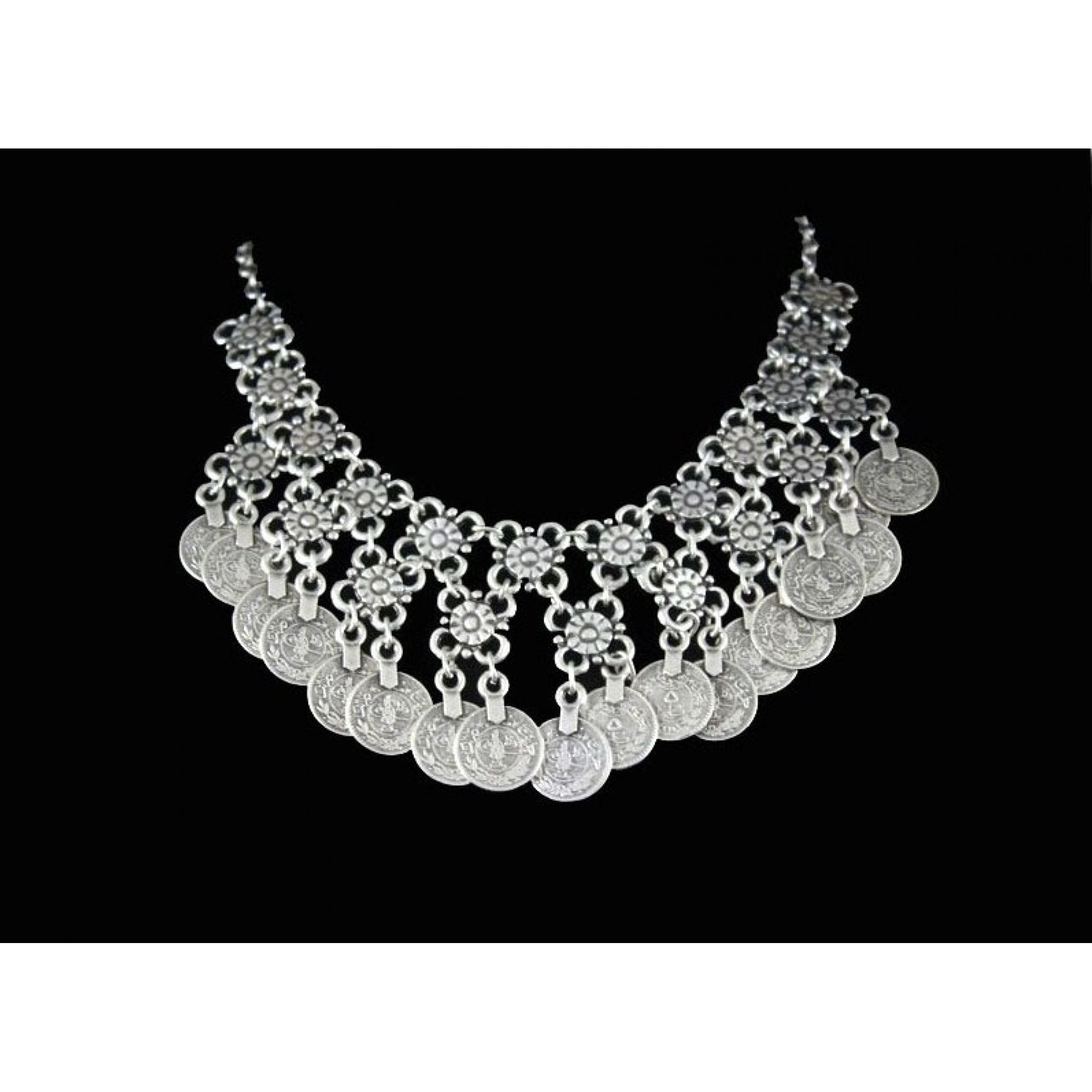 AN-137 - Silver Plated Zamac/Pewter Necklace