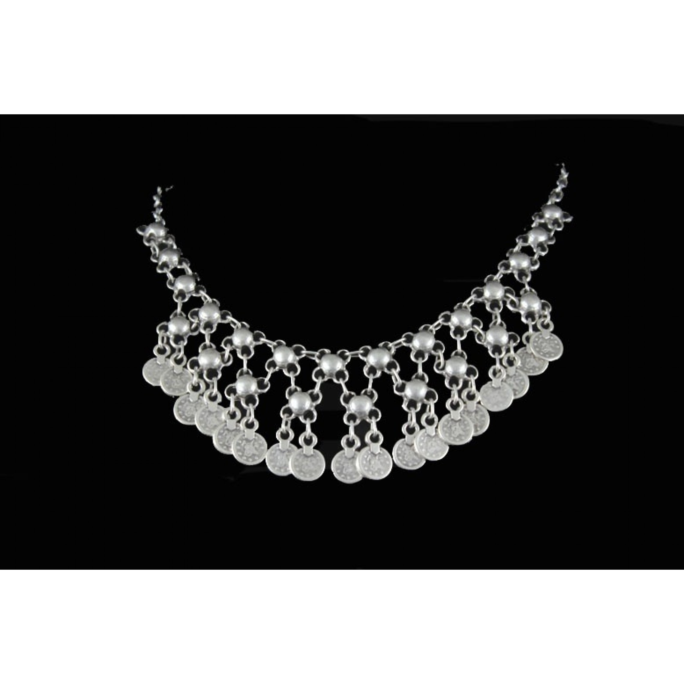 AN-141 - Silver Plated Zamac/Pewter Necklace