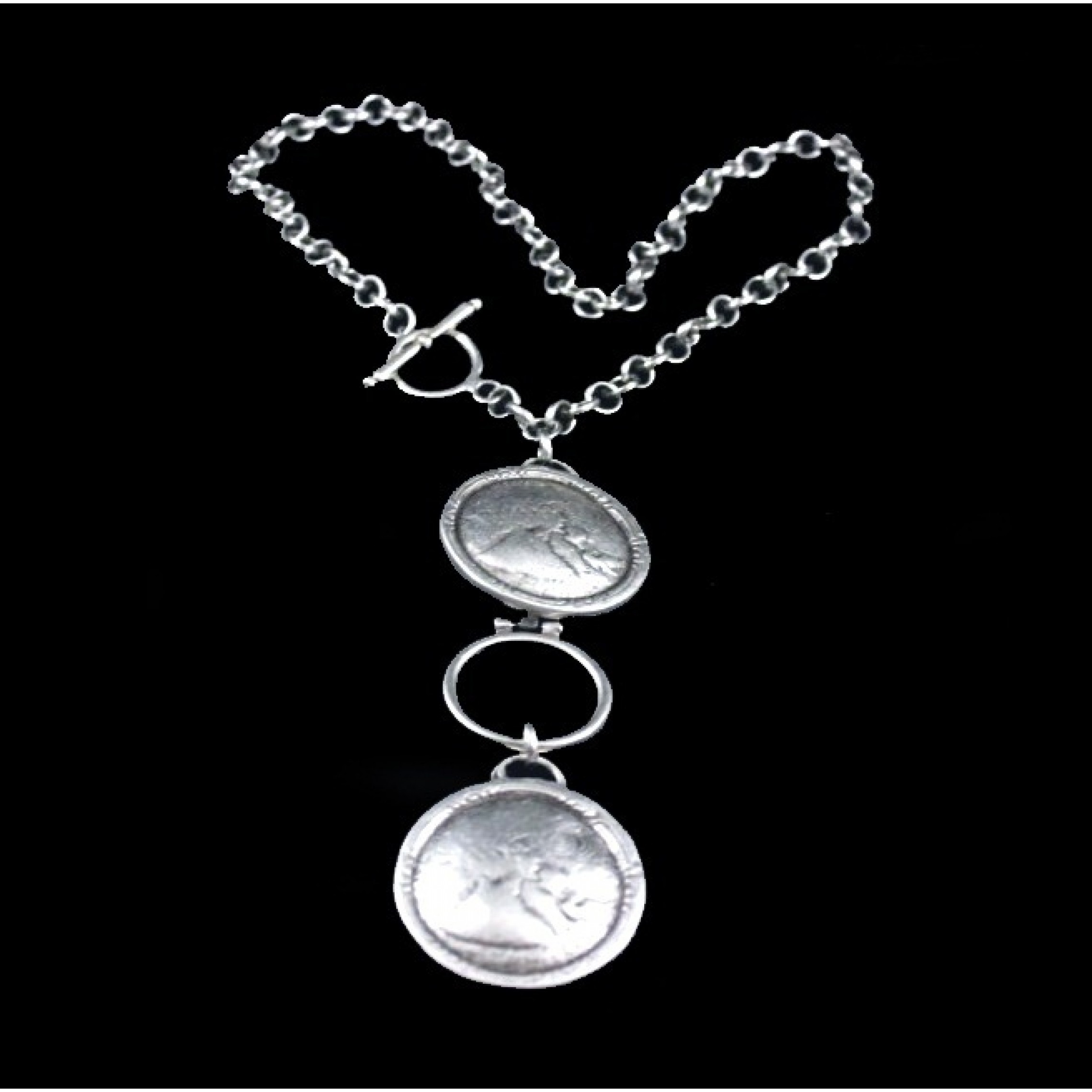 AN-181 - Silver Plated Zamac/Pewter Necklace