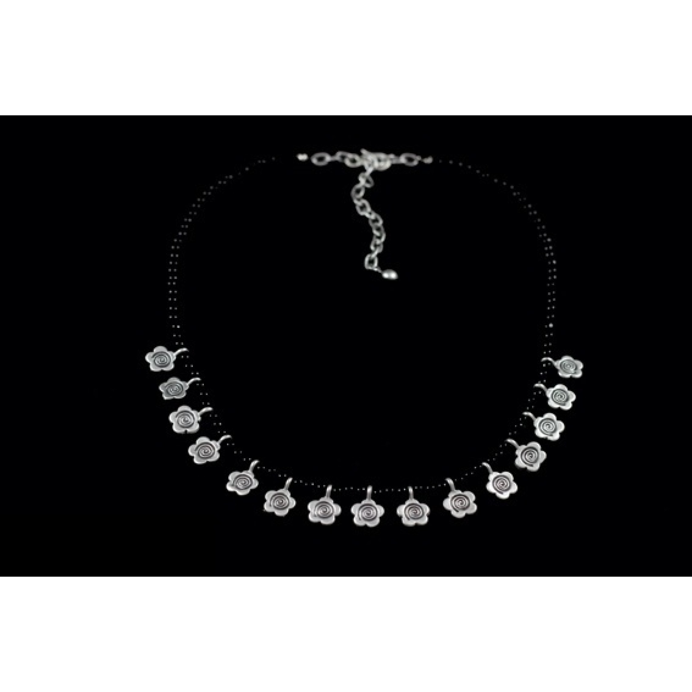 AN-225 - Silver Plated Zamac/Pewter Necklace