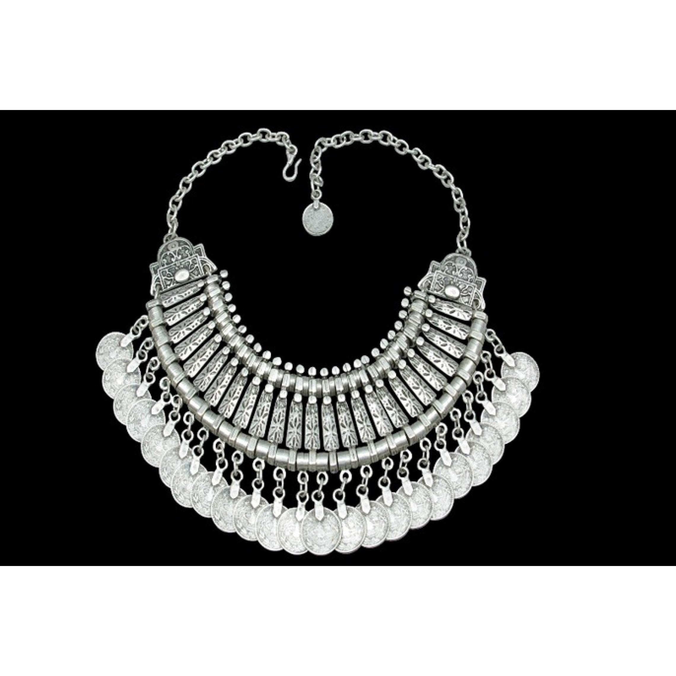 AN-246 - Silver Plated Zamac/Pewter Necklace