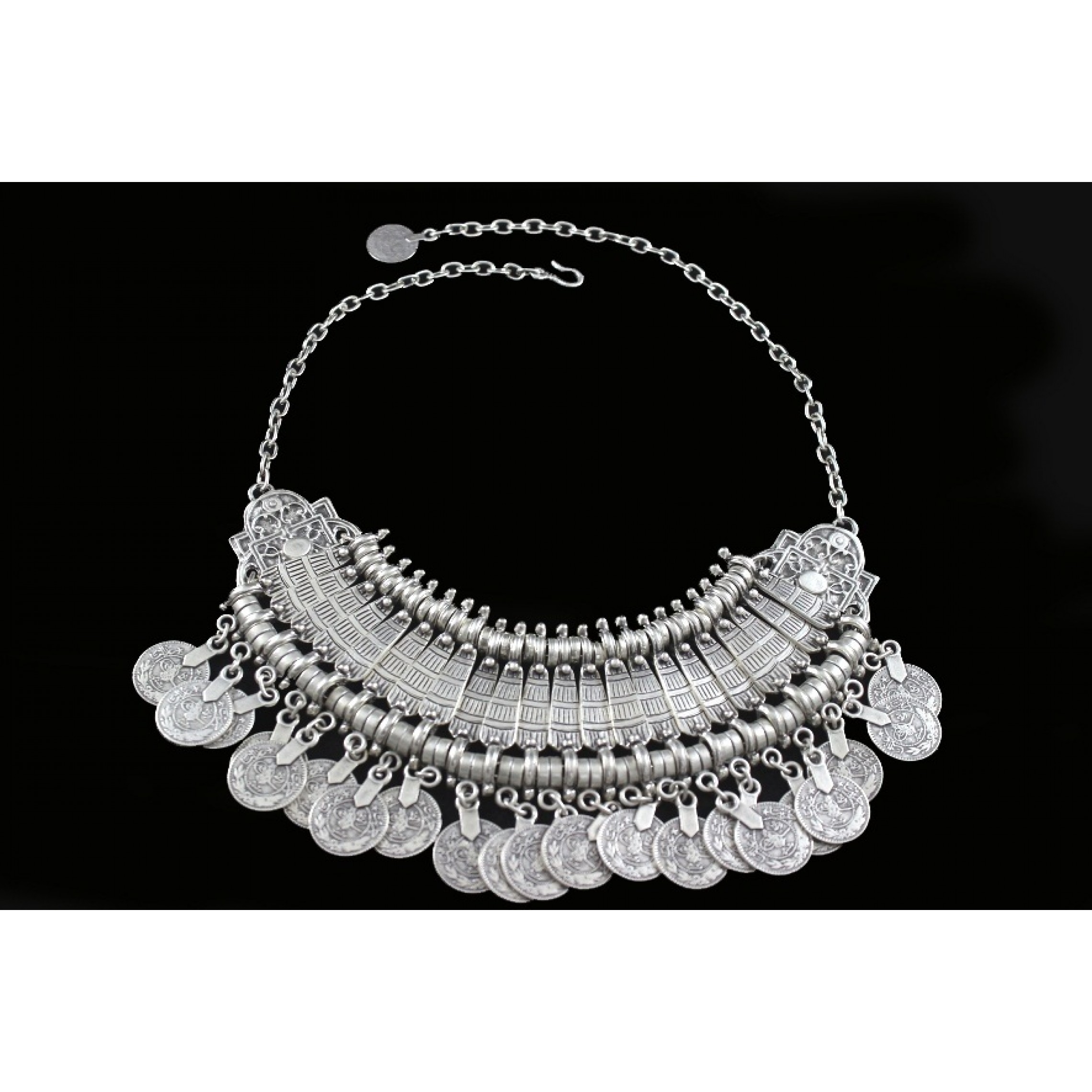 AN-263 - Silver Plated Zamac/Pewter Necklace