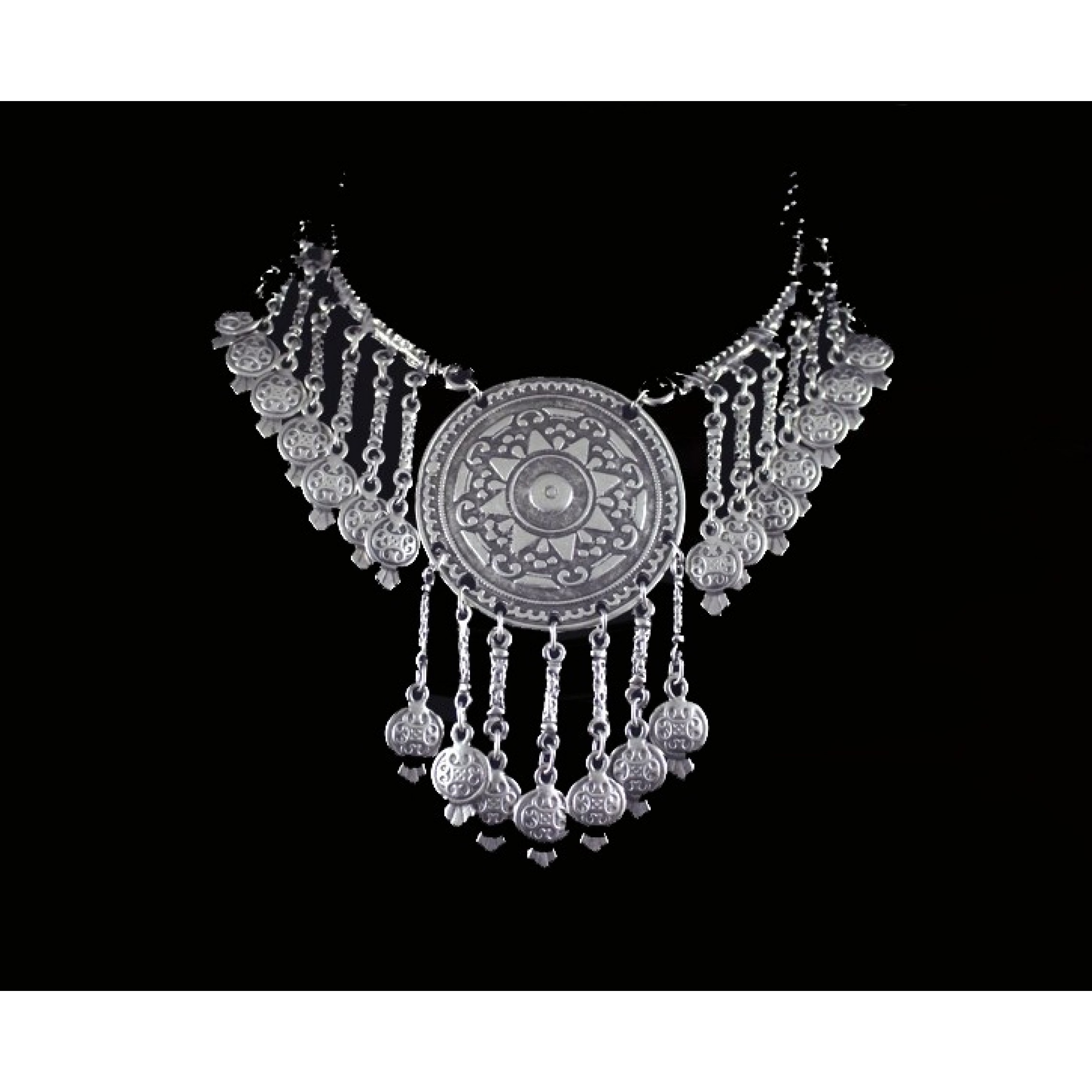 AN-266 - Silver Plated Zamac/Pewter Necklace