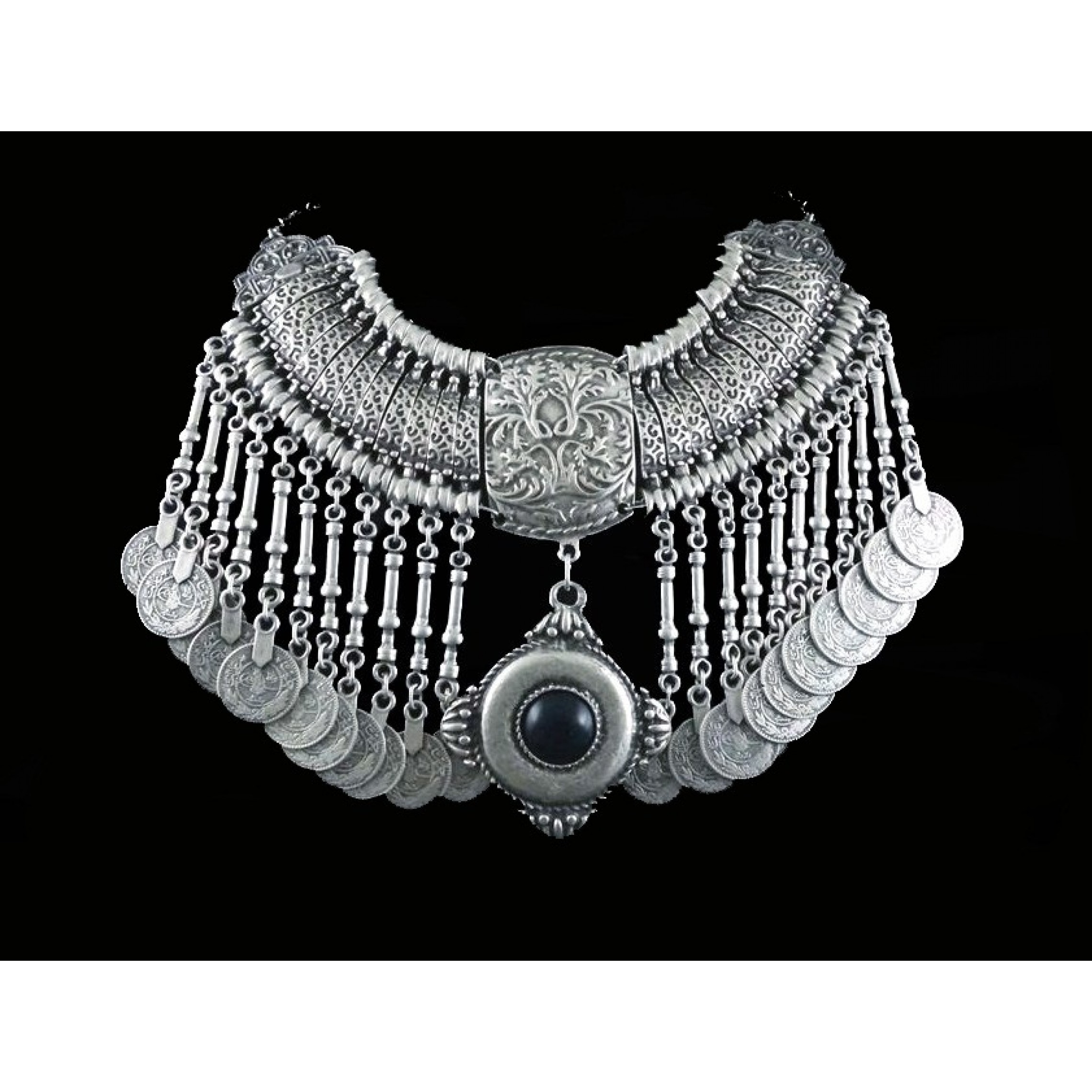 AN-267 - Silver Plated Zamac/Pewter Necklace