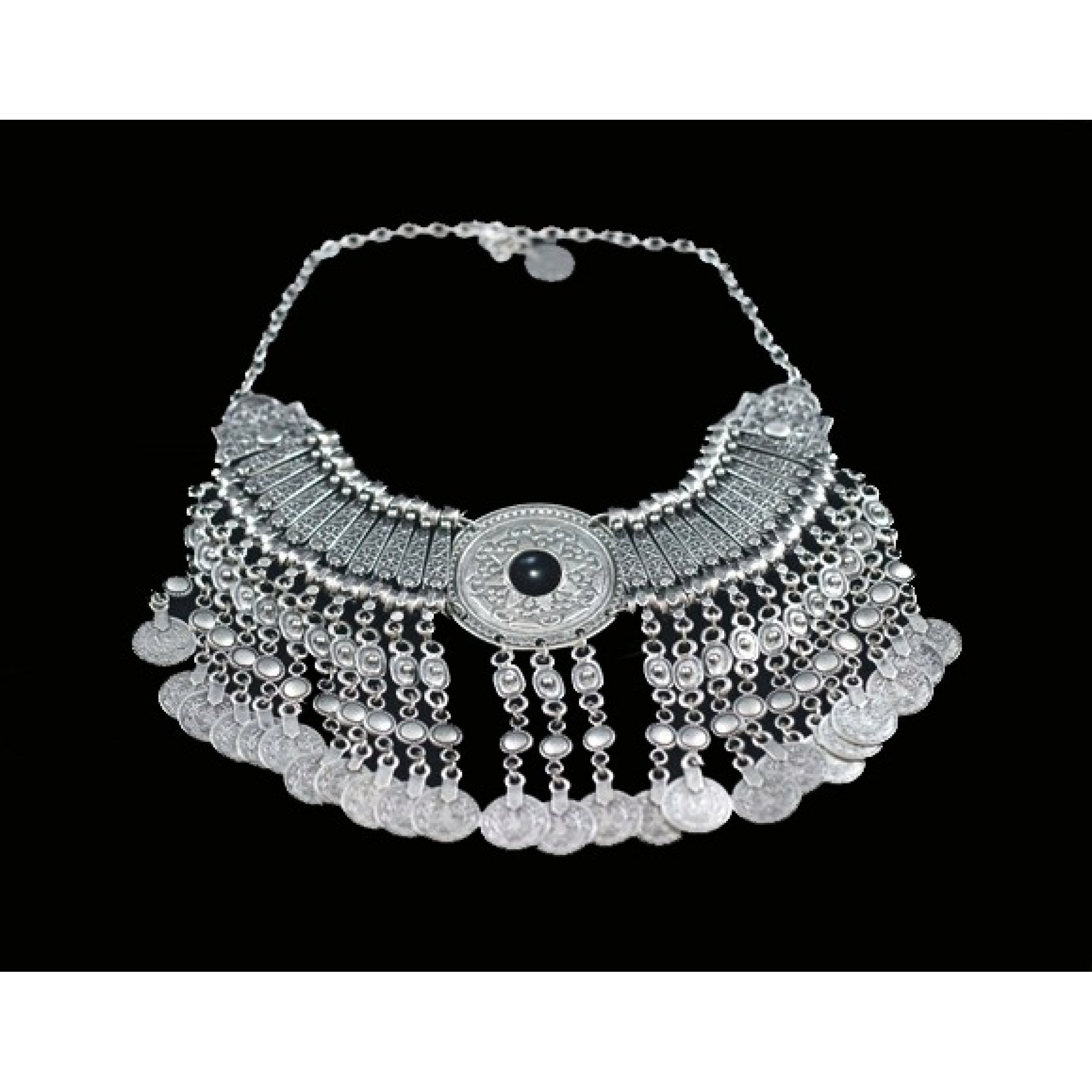 AN-268 - Silver Plated Zamac/Pewter Necklace