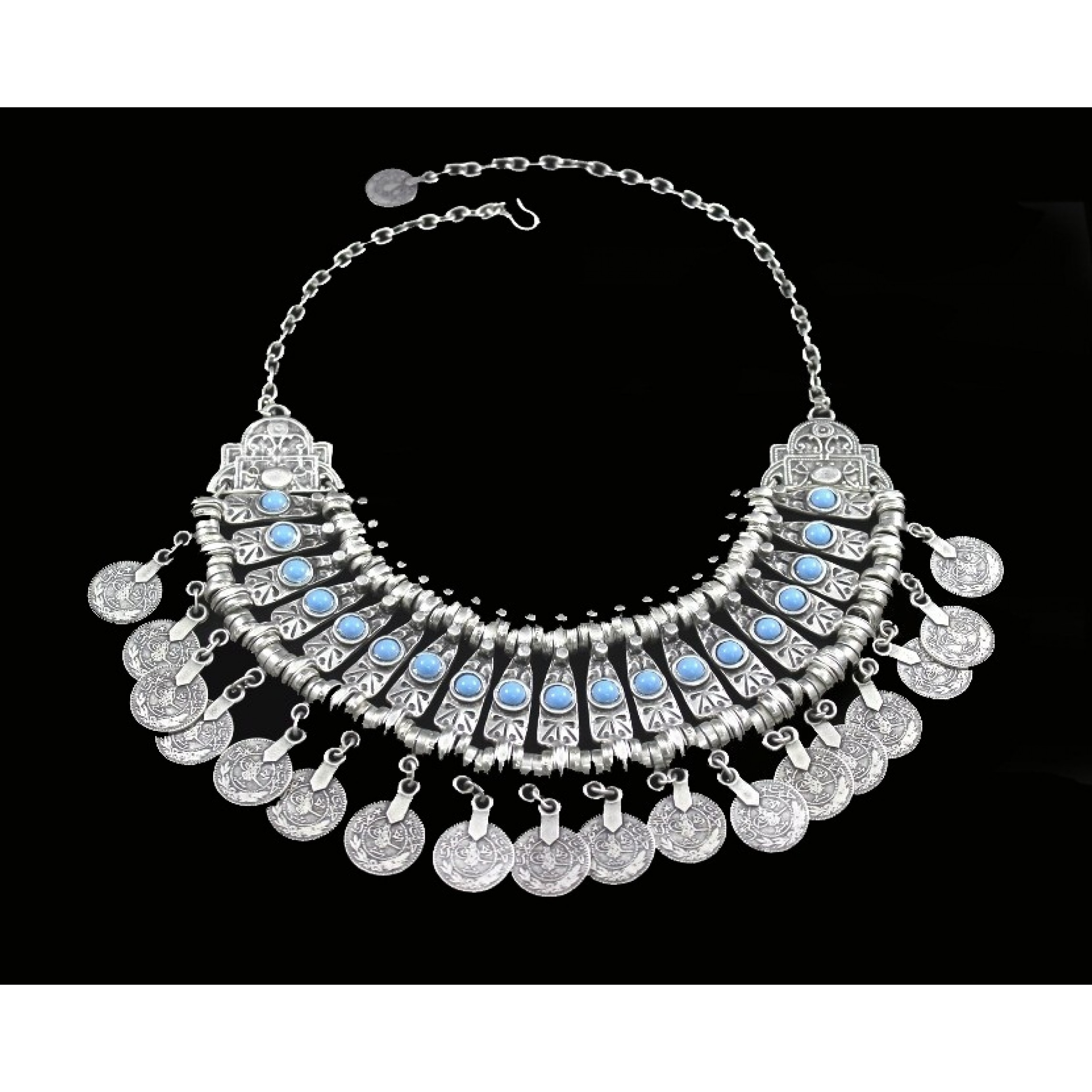 AN-270 - Silver Plated Zamac/Pewter Necklace