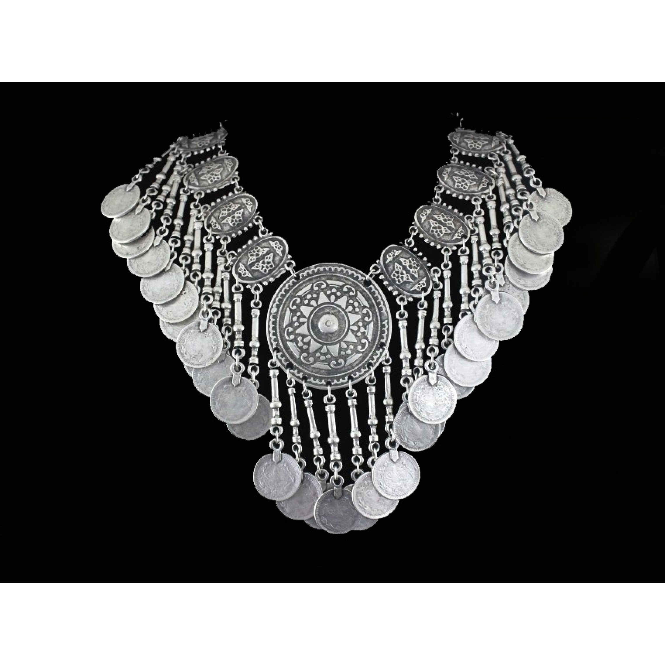 AN-271 - Silver Plated Zamac/Pewter Necklace