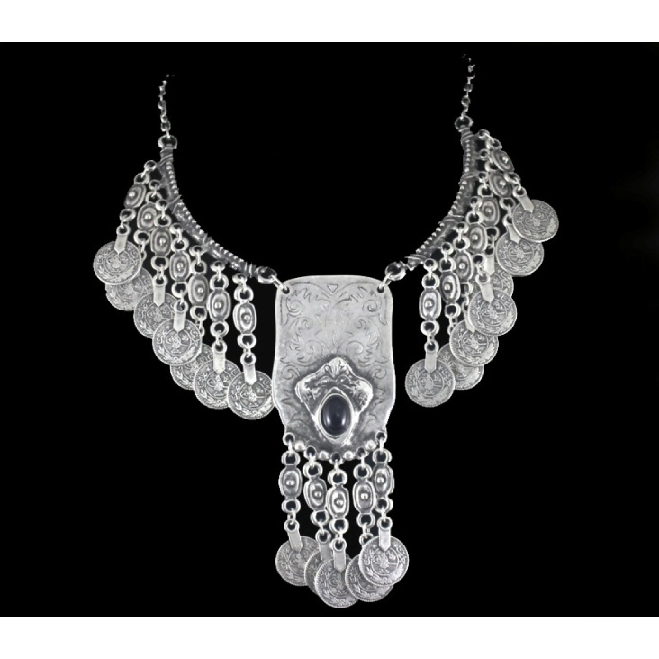 AN-272 - Silver Plated Zamac/Pewter Necklace