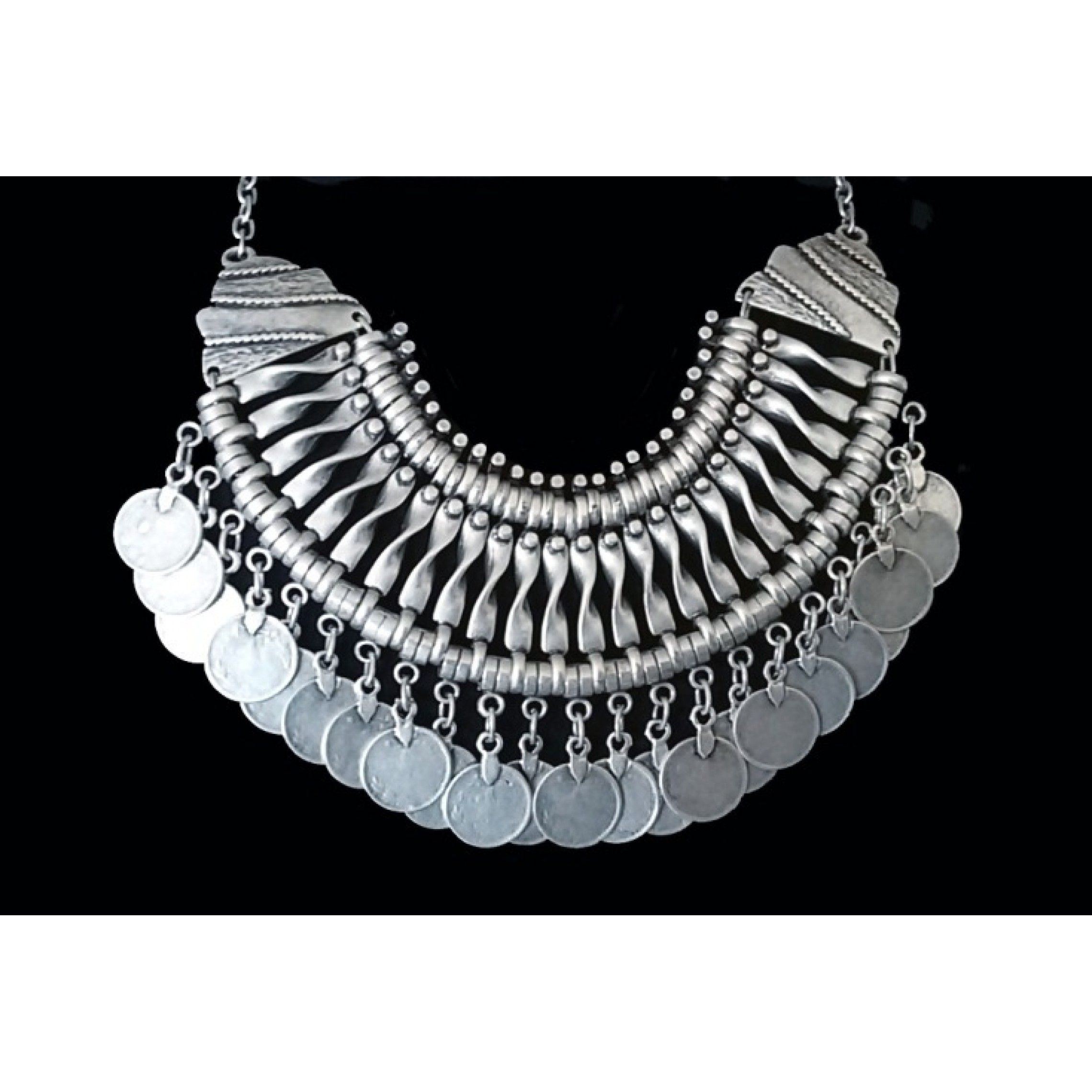 AN-275 - Silver Plated Zamac/Pewter Necklace